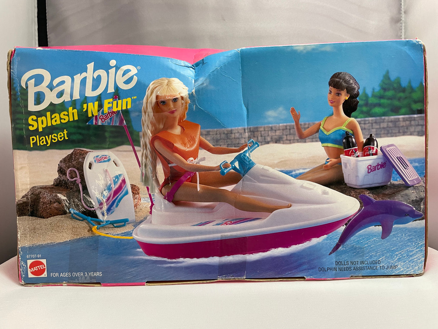 Vintage 1980's Barbie Splash 'N Fun Playset, Retro Barbie Toy, Pool Playset, Collectible Doll Accessory, Barbie Collector