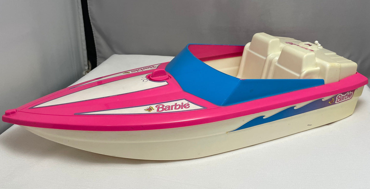 Vintage 1998 Barbie Wheeled Speedboat, Retro Toy Boat, Collectible Barbie Vehicle, Barbie Doll Accessory, Girls Toy, Barbie Collection