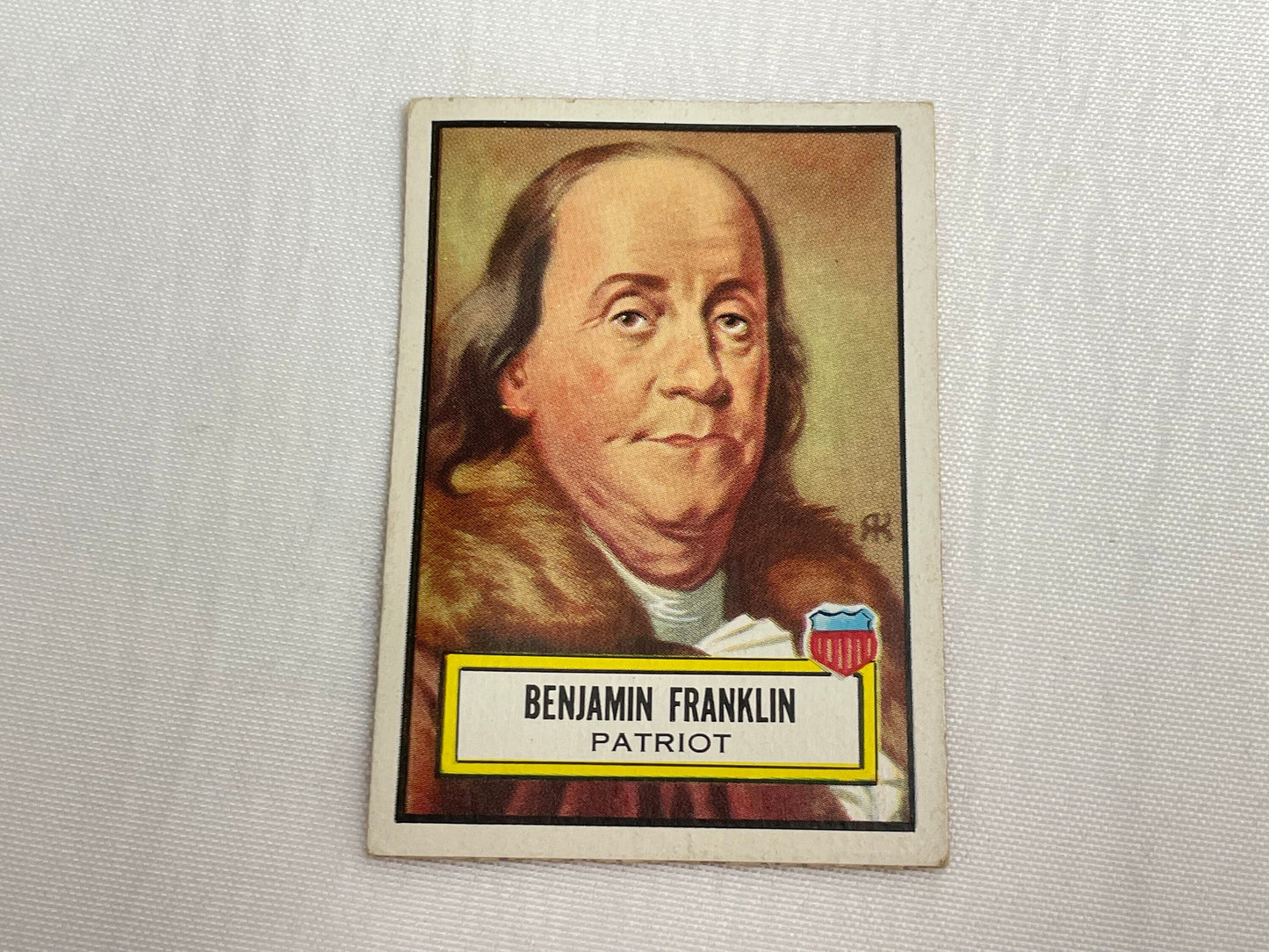 Vintage 1952 Benjamin Franklin Trading Card, T.C.G. 21, Patriot, Topps Card, Look'N See, Collectible Trading Cards