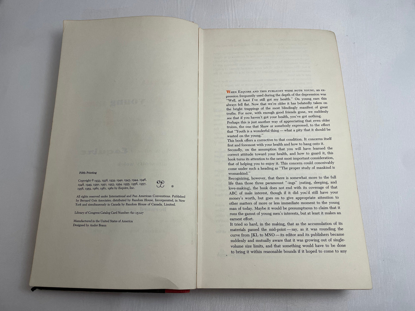 What Every Young Man Should Know by the editors of Esquire with Scotty Welch, Vintage 1960's, Original Book, Collectible Novel, Manners Book