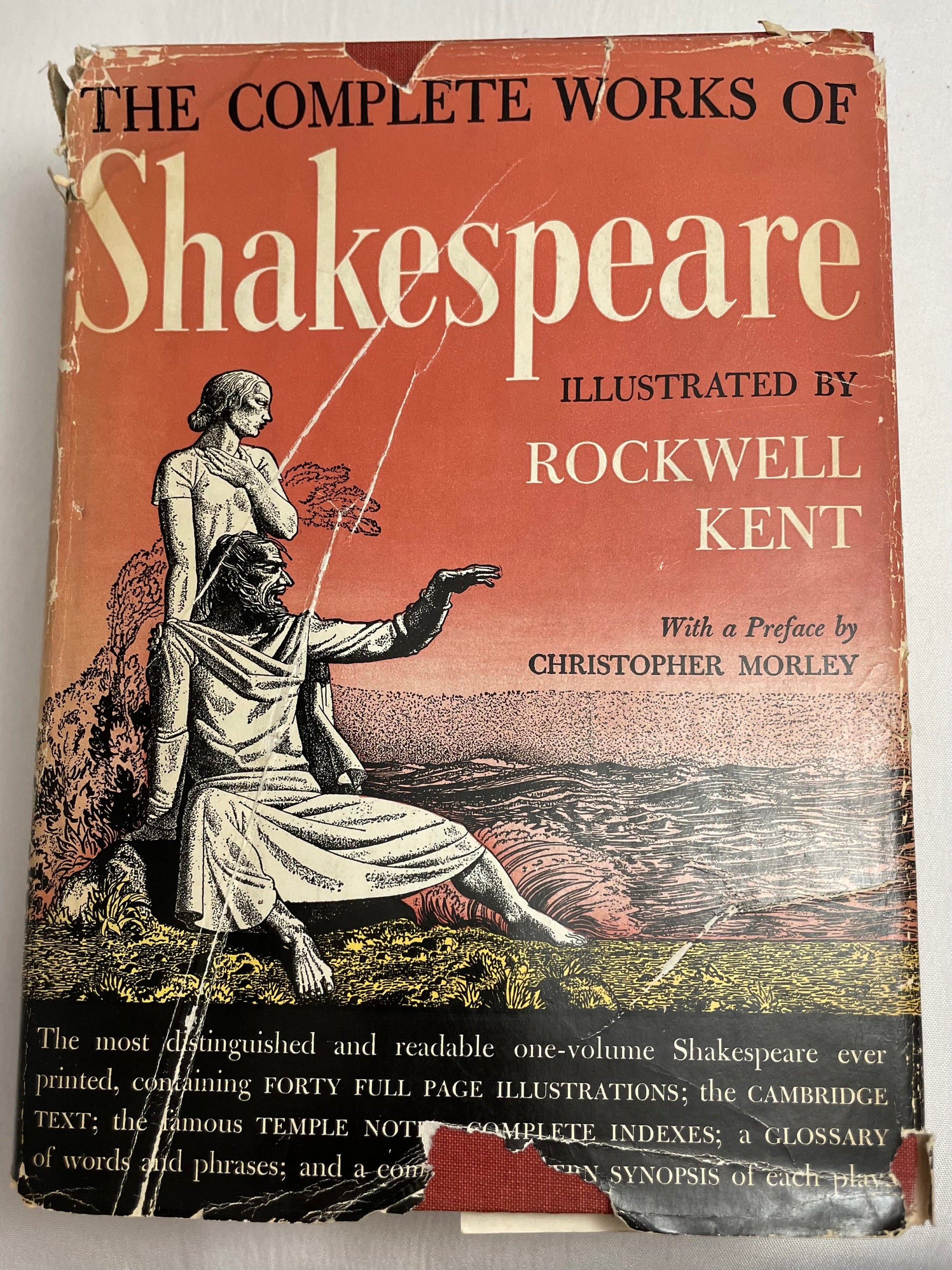 The Complete Works of Shakespeare Illustrated By Rockwell Kent With a Preface by Christopher Morley, Vintage Book, Shakespeare Plays, Poetry