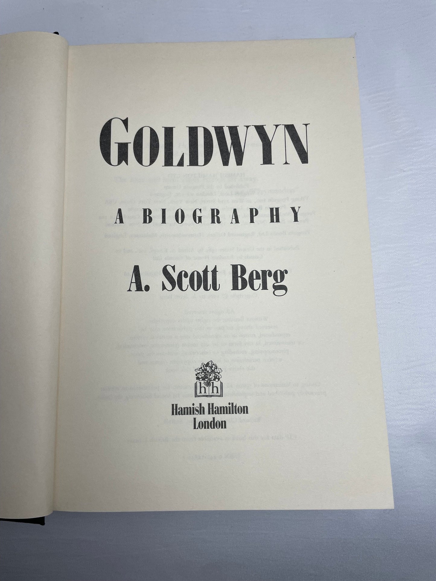 Goldwyn: A Biography by A. Scott Berg | Golden Age Hollywood | Film Producer | Vintage Book