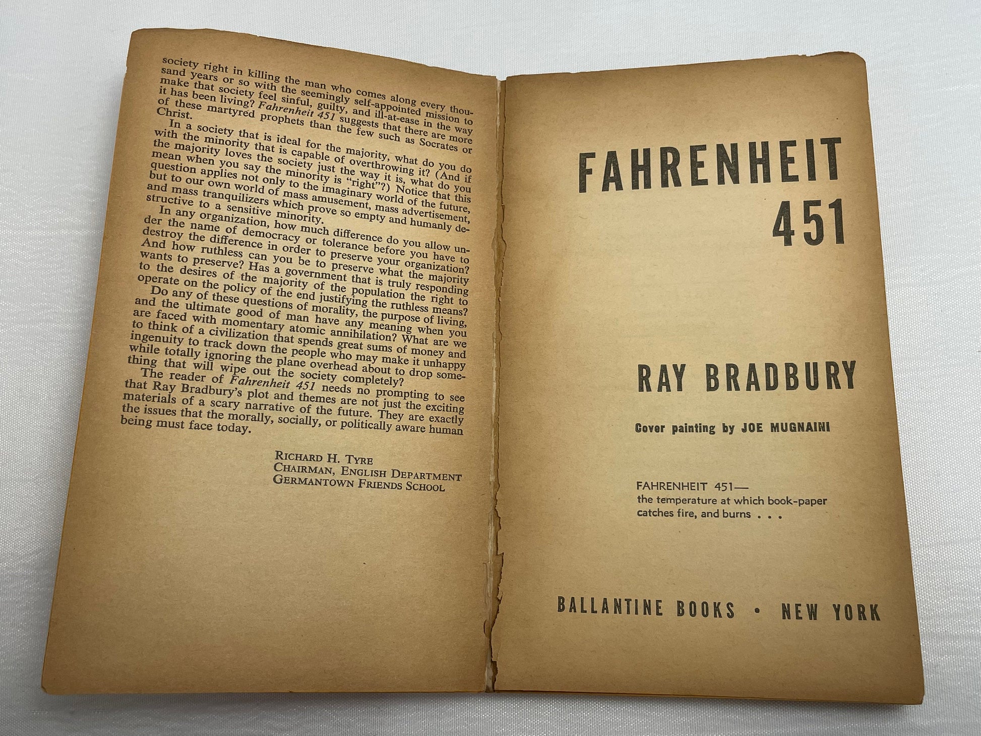 Fahrenheit 451 by Ray Bradbury | Classic Reading | Rare Edition | Paperback | Science Fiction Novel | 1950's Read