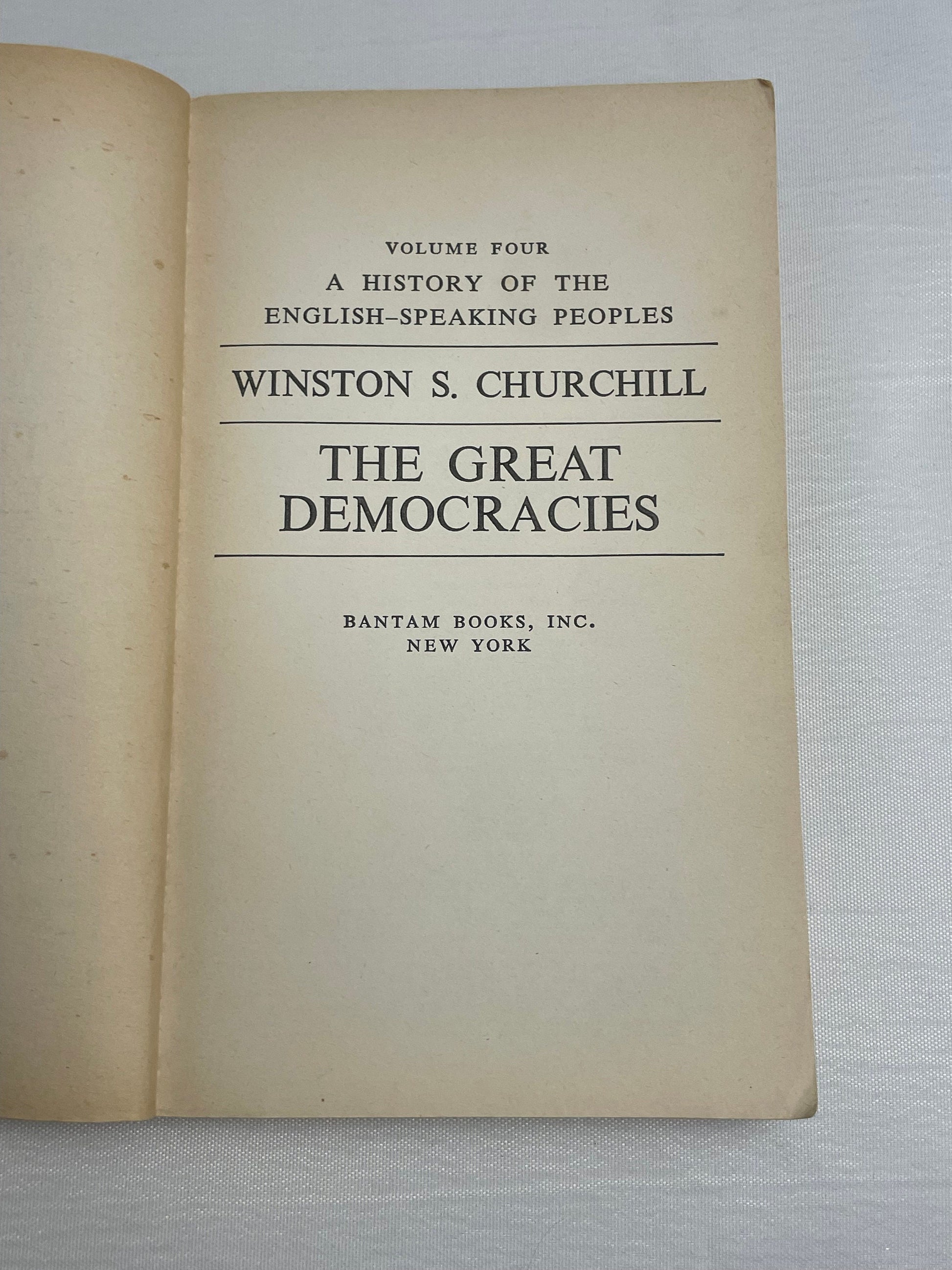 The Great Democracies Winston Churchill | A History of the English-Speaking Peoples | Political History | Government