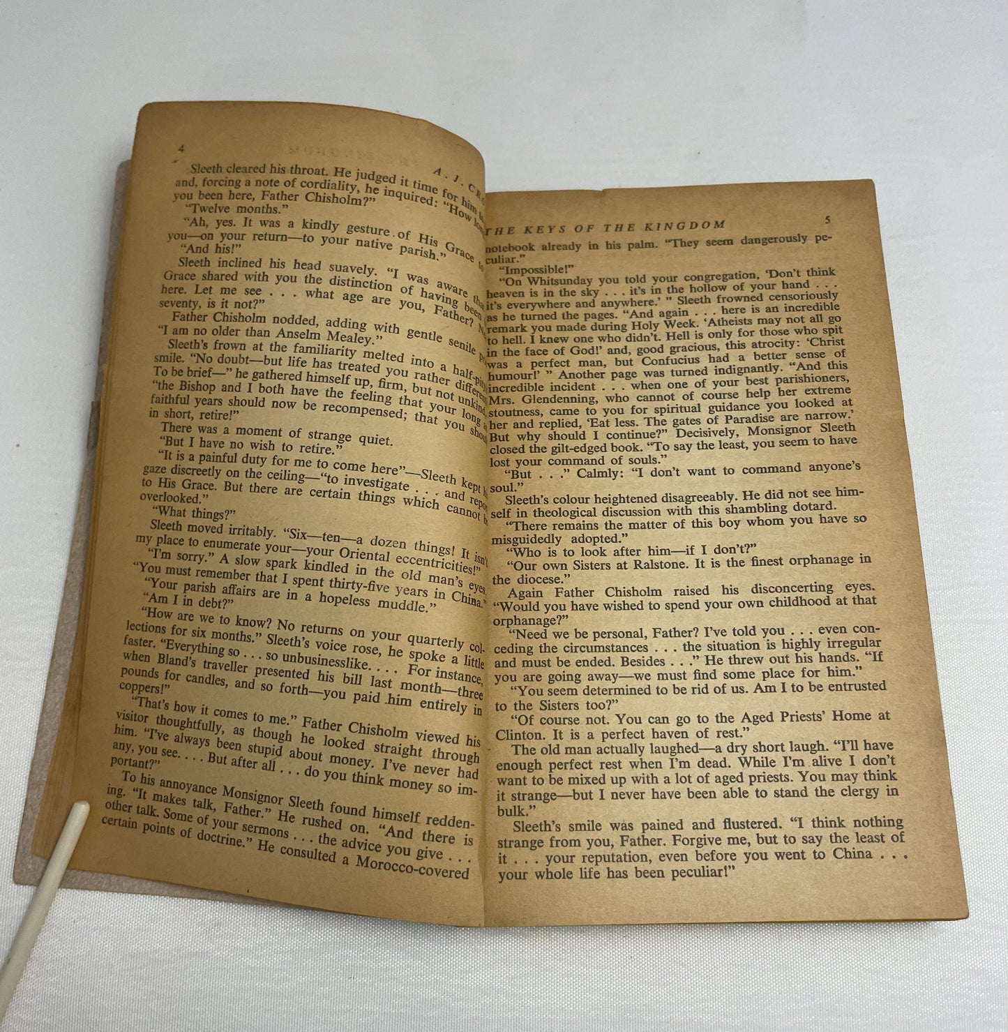 The Keys of the Kingdom, One of the Most Soul-Searching Novels of Our Time, By A.J. Cronin, Vintage Novel, Religious Fiction Historic