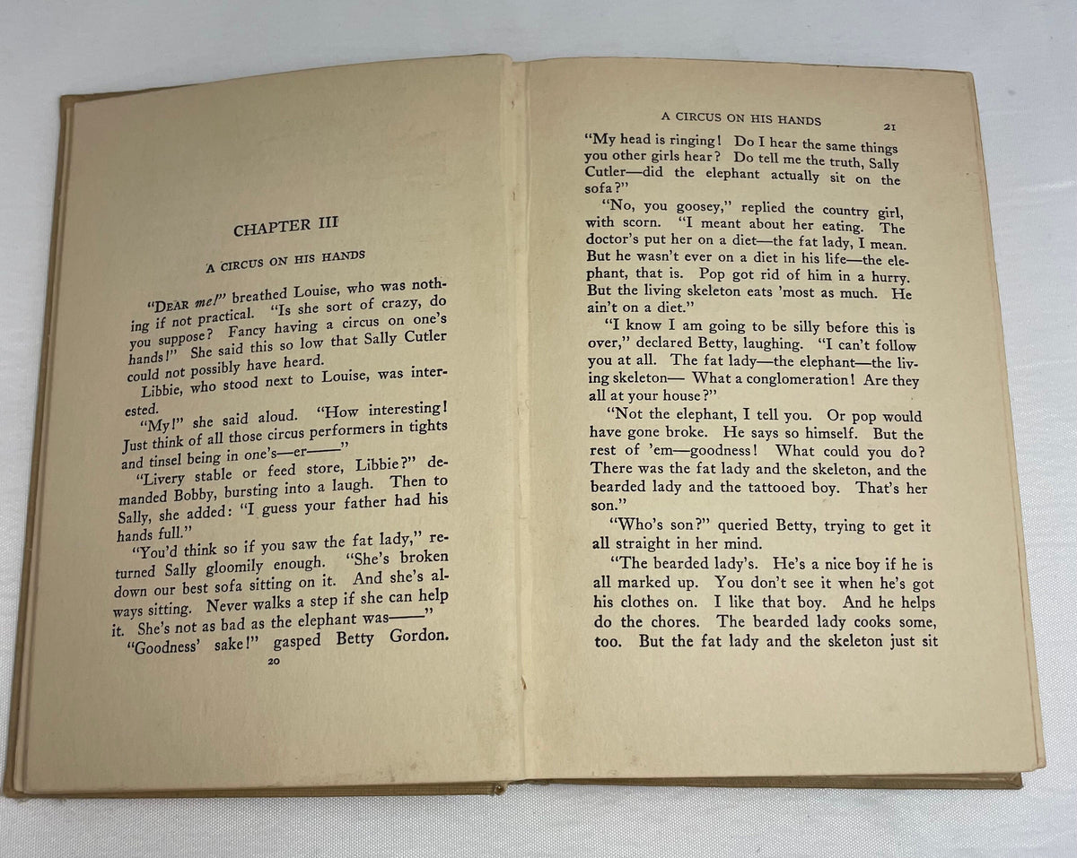 Betty Gordon at Ocean Park or Gay Days on the Boardwalk By Alice B. Emerson, Illustrated Book, 1920's Books, Collectible Series