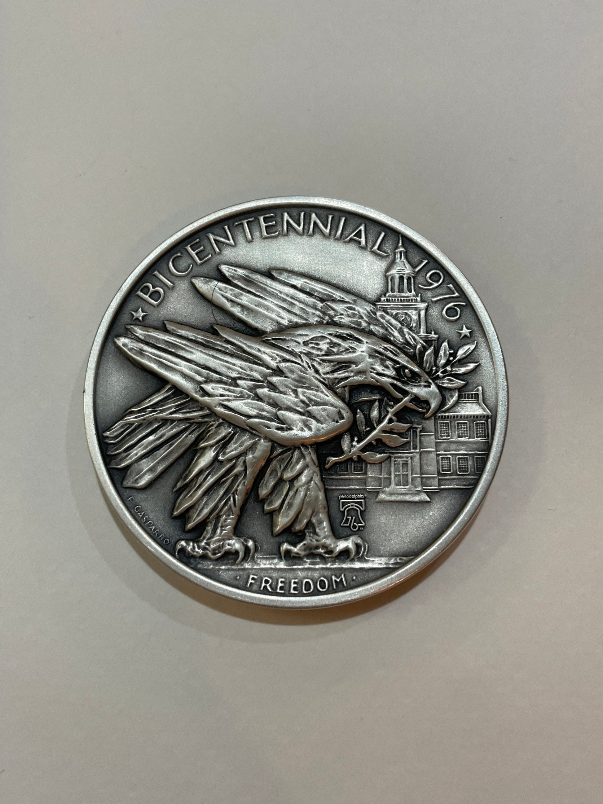 1976 Benjamin Franklin Philadelphia Bicentennial Silver Medal, Commemorative Medal, Vintage, Collectible