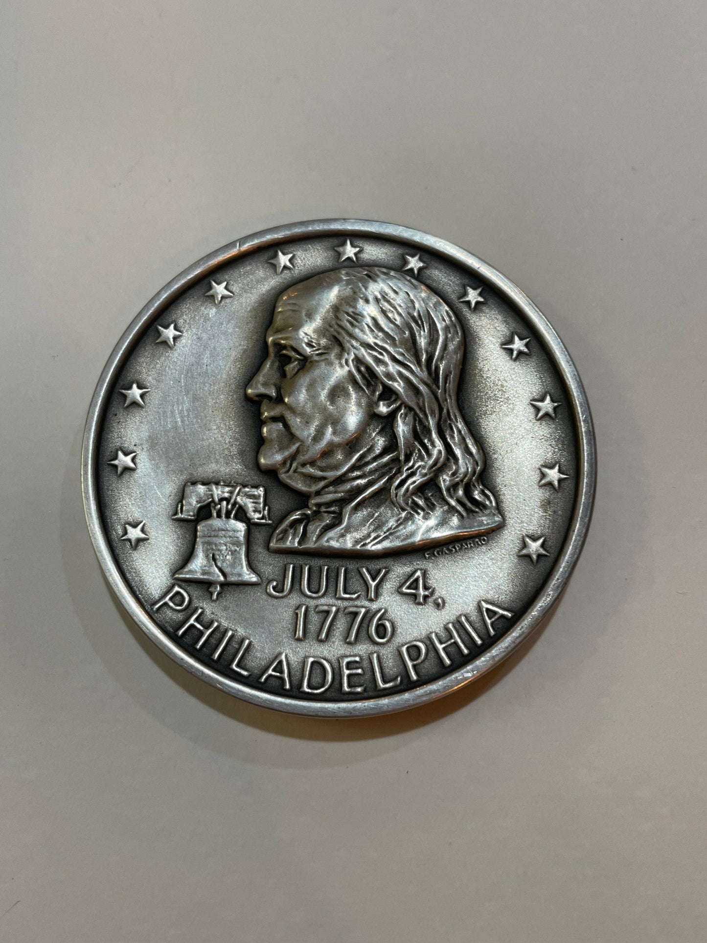 1976 Benjamin Franklin Philadelphia Bicentennial Silver Medal, Commemorative Medal, Vintage, Collectible