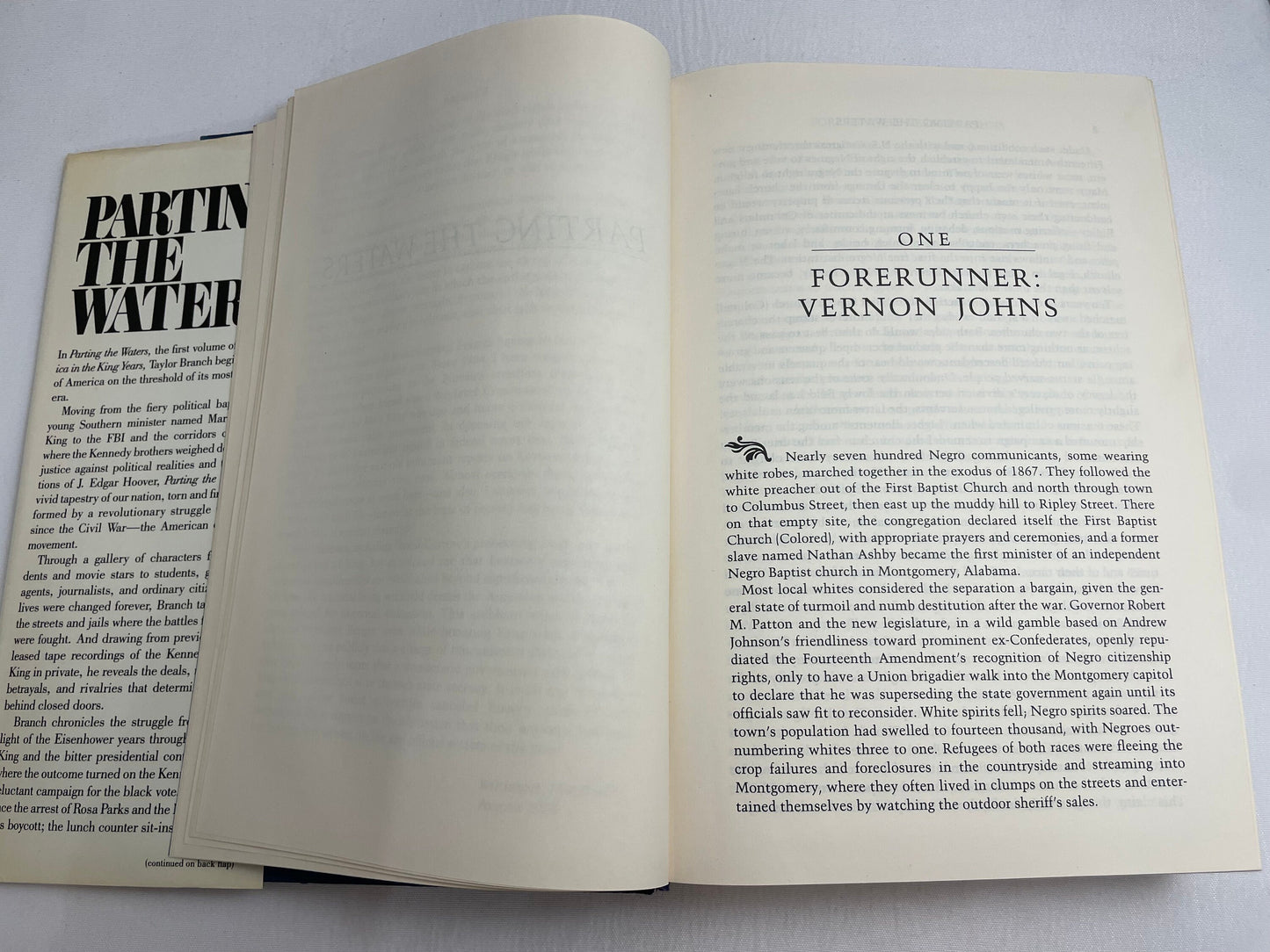 Parting the Waters, America In the King Years 1954-63 by Taylor Branch, 1988 First Edition, Rare Collectible Book