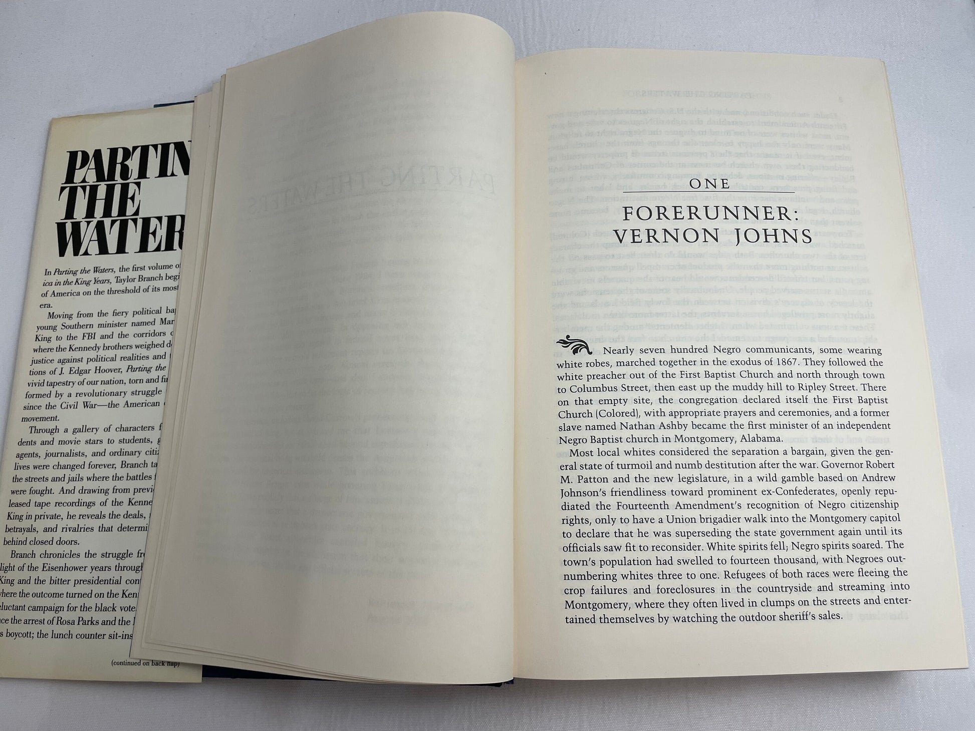 Parting the Waters, America In the King Years 1954-63 by Taylor Branch, 1988 First Edition, Rare Collectible Book
