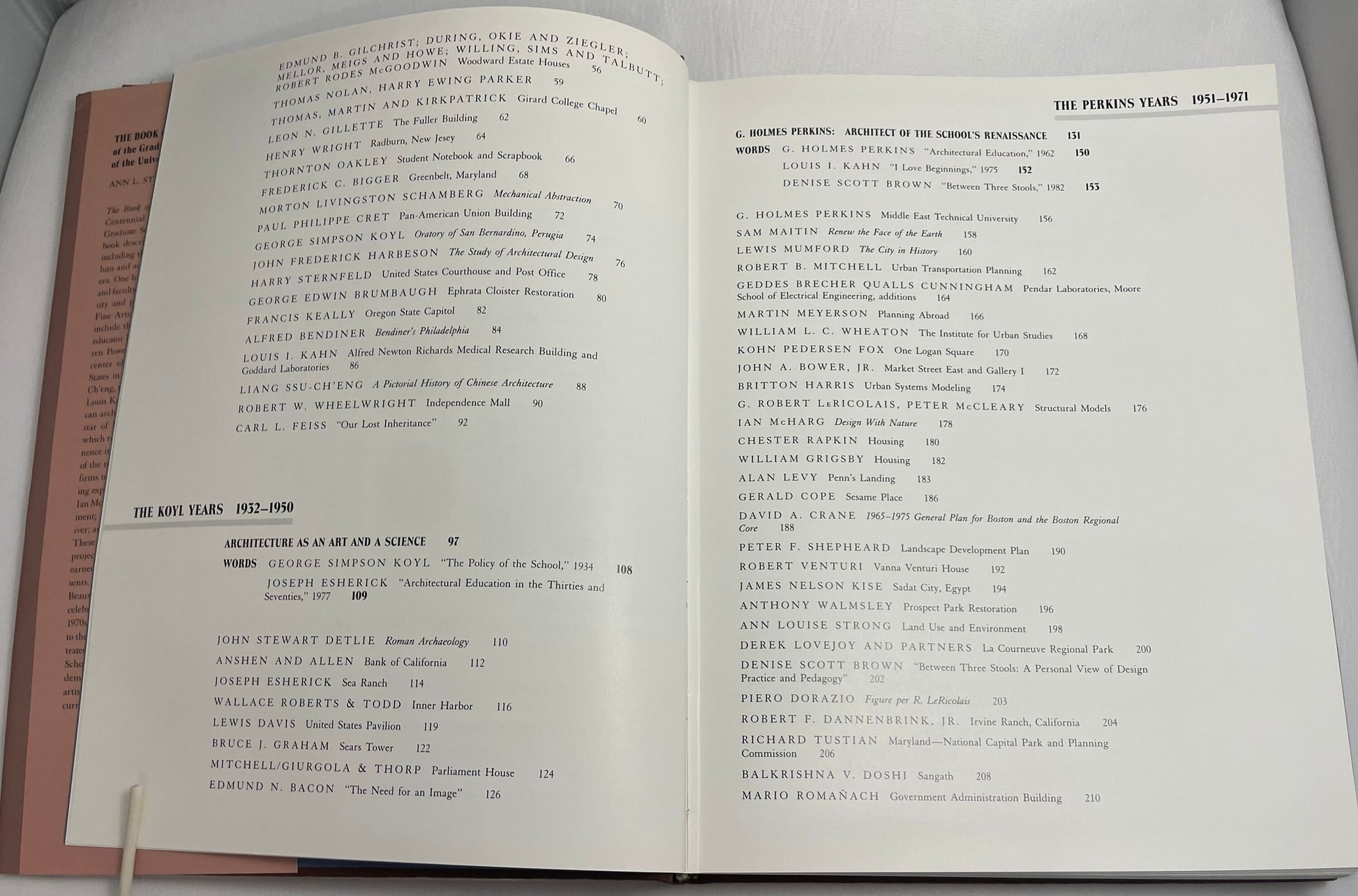 The Book of the School: 100 Years of the Graduate School of Fine Arts of the University of Pennsylvania by Ann L. Strong & George E. Thomas