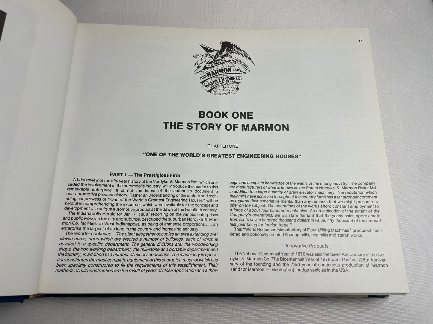 The Marmon Heritage by George Phillip & Stacey Pankiw Hanley, 1985 First Edition, Rare Vintage Book, Automotive History Book