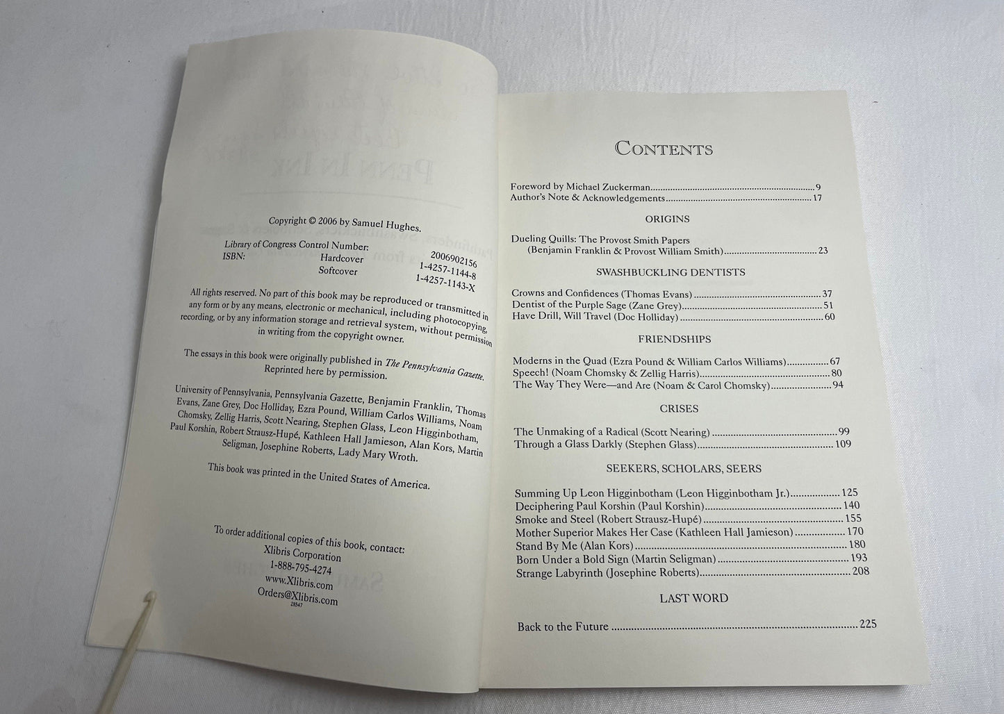 Penn In Ink: Portraits from The Pennsylvania Gazette by Samuel Hughes, Signed First Edition, Biography, University of Pennsylvania