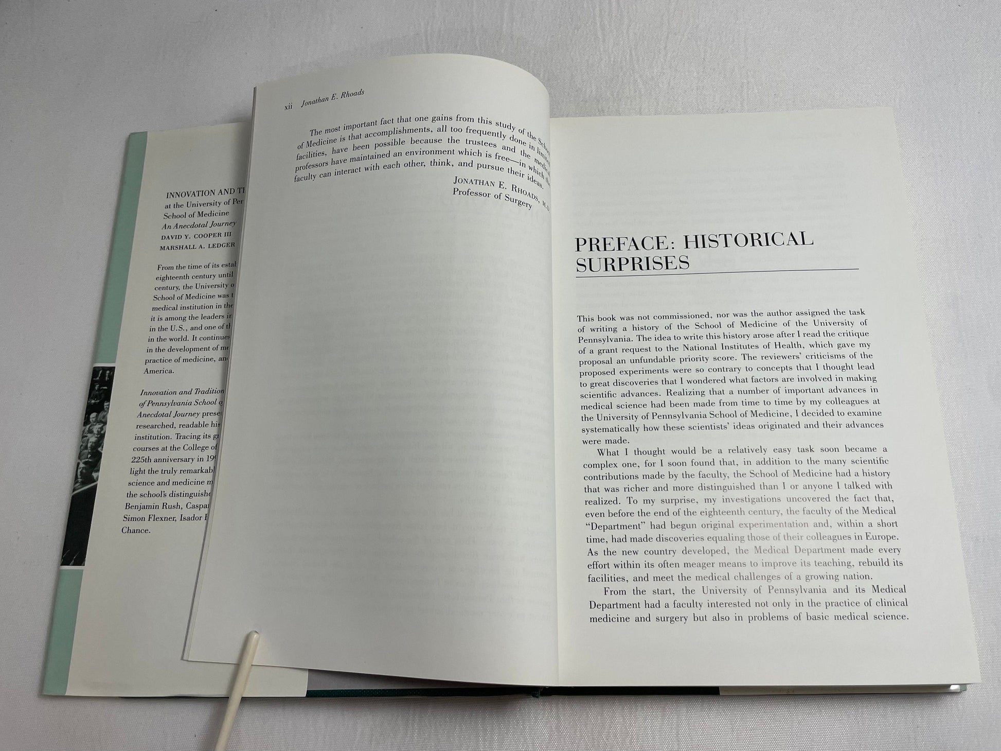 Innovation and Tradition at the University of Pennsylvania School of Medicine by David Y. Cooper III & Marshall A. Ledger, SIGNED BOOK