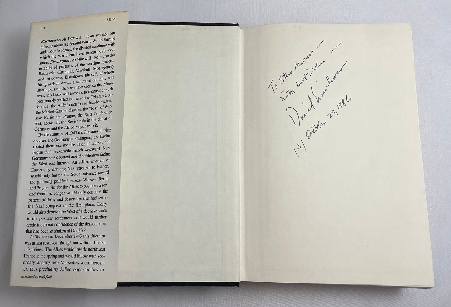 Eisenhower At War 1943-1945 by David Eisenhower, SIGNED FIRST EDITION, Vintage Novel