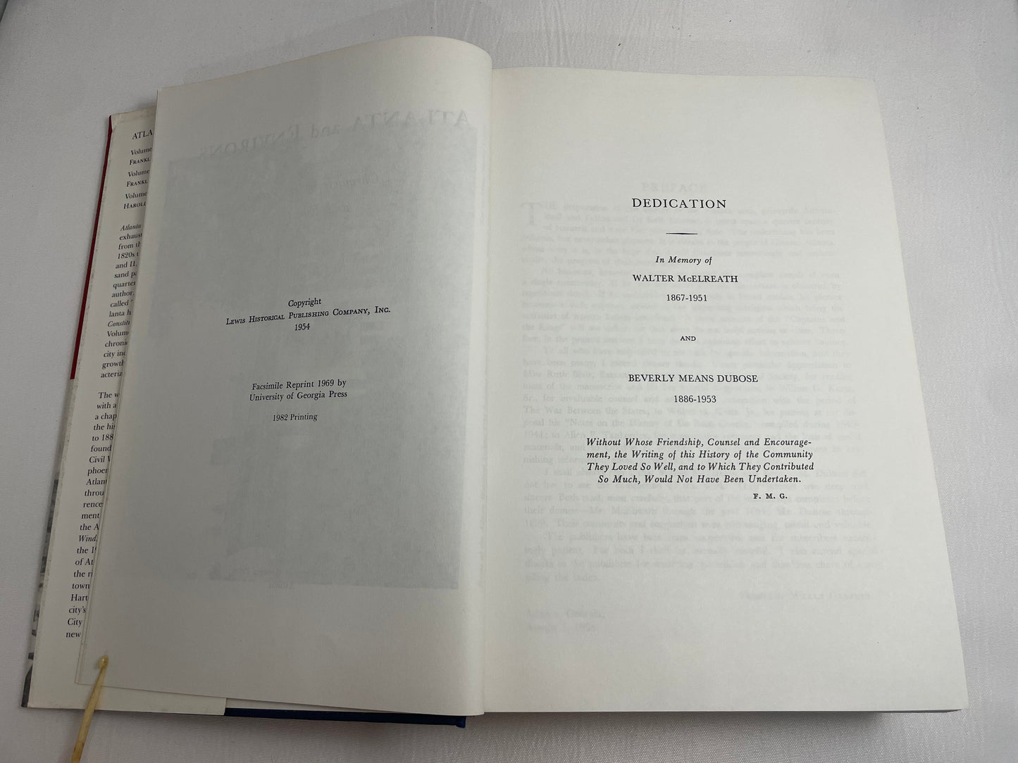 Atlanta and Environs: A Chronicle of Its People and Events, Volume I 1820s-1870s, Vintage History Book, Non Fiction