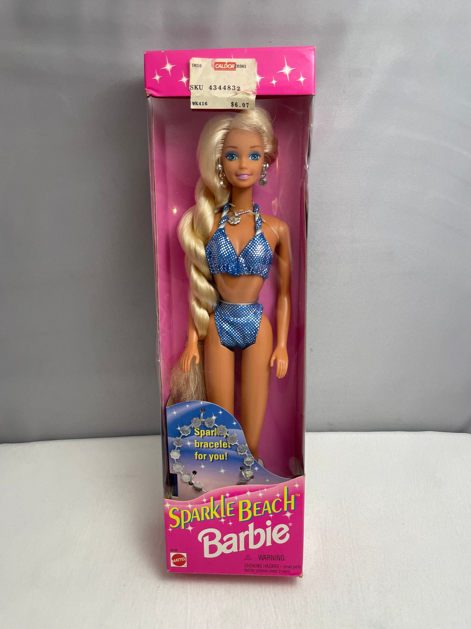 Sparkle Beach Barbie, RARE MISPRINT BARBIE, 1990's Barbie Collectible, Mattel Barbie Dolls, Vintage Barbies, Vintage Toys, Rare Doll