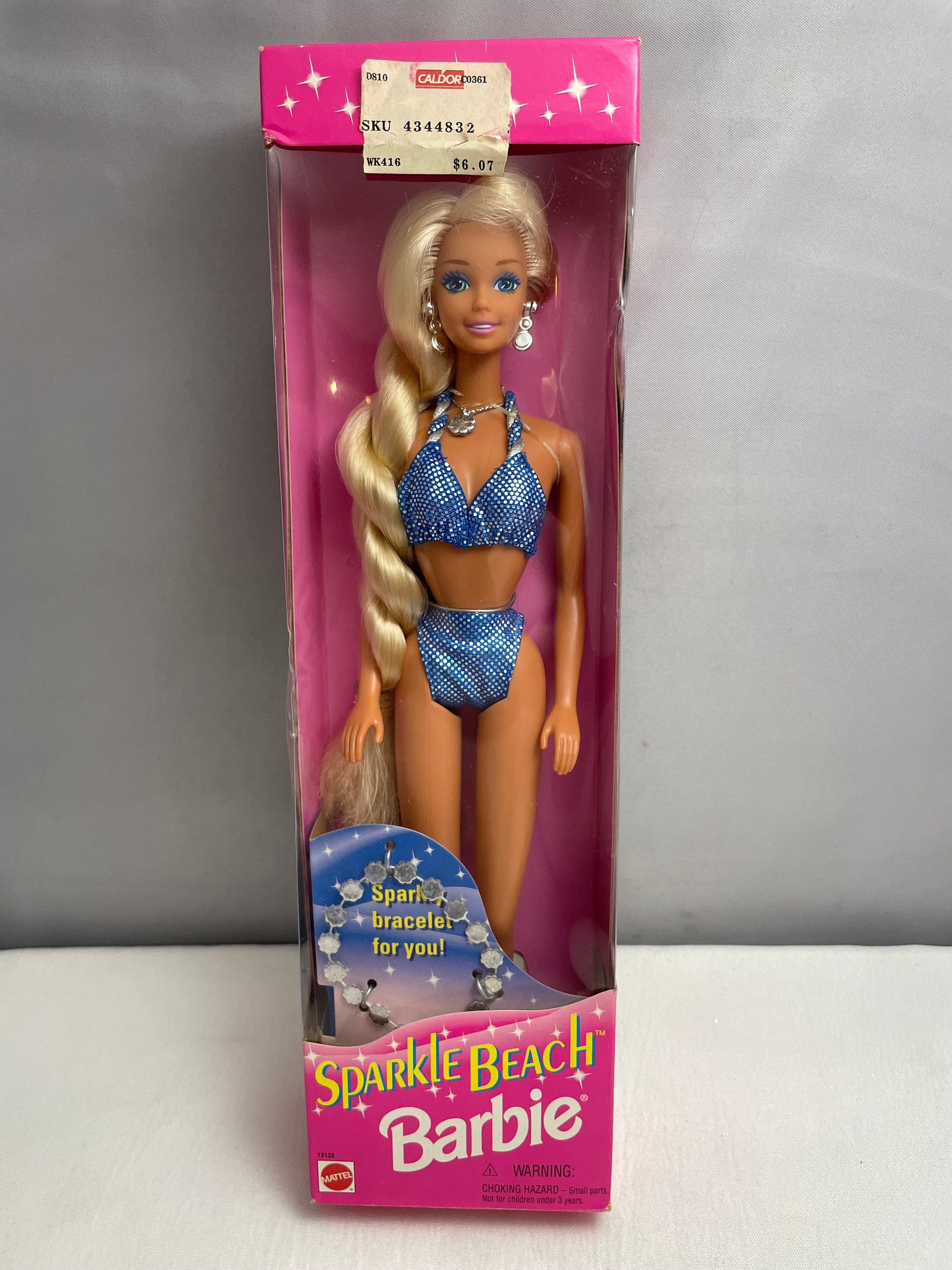 Sparkle Beach Barbie, RARE MISPRINT BARBIE, 1990's Barbie Collectible, Mattel Barbie Dolls, Vintage Barbies, Vintage Toys, Rare Doll