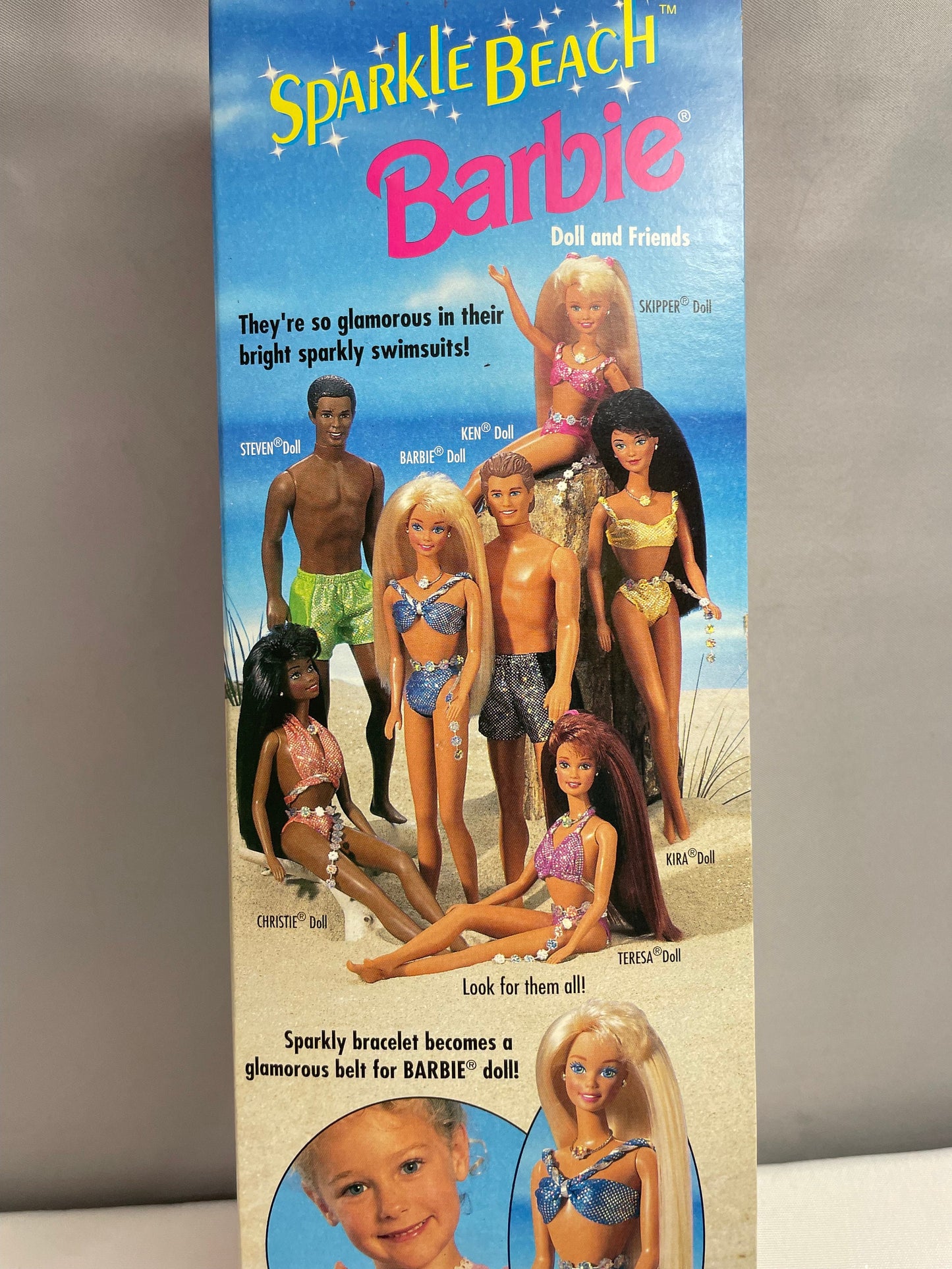 Sparkle Beach Barbie, RARE MISPRINT BARBIE, 1990's Barbie Collectible, Mattel Barbie Dolls, Vintage Barbies, Vintage Toys, Rare Doll