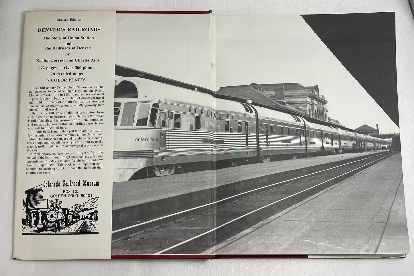 Denver's Railroads by Kenton Forrest & Charles Albi, Vintage Book, Union Station, Railroads, Illustrated Book, 1986 Revised Edition