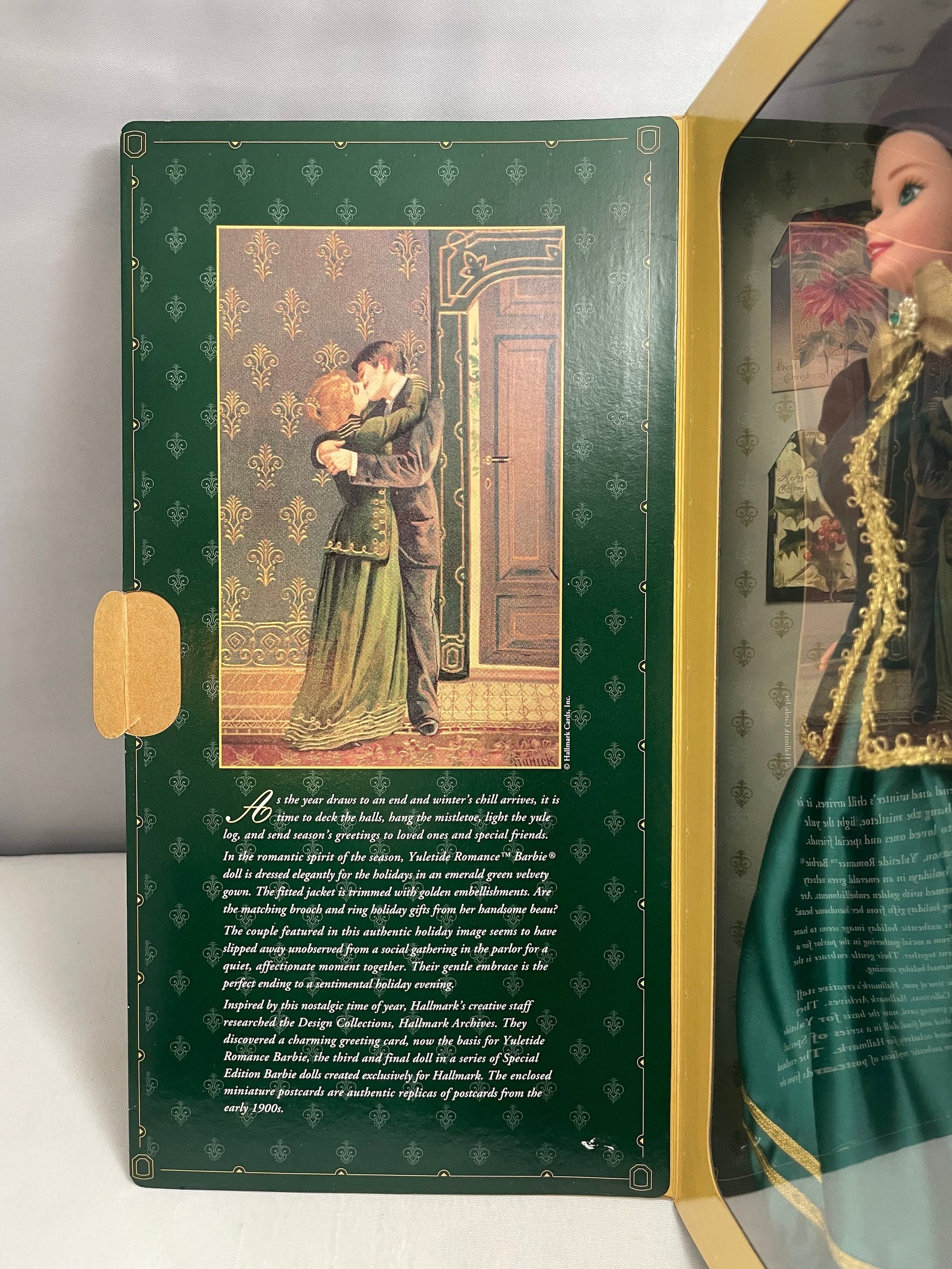 Yuletide Romance Barbie, Hallmark Special Edition, 1990's Collectible Barbies, Vintage Barbie Dolls, In Original Box