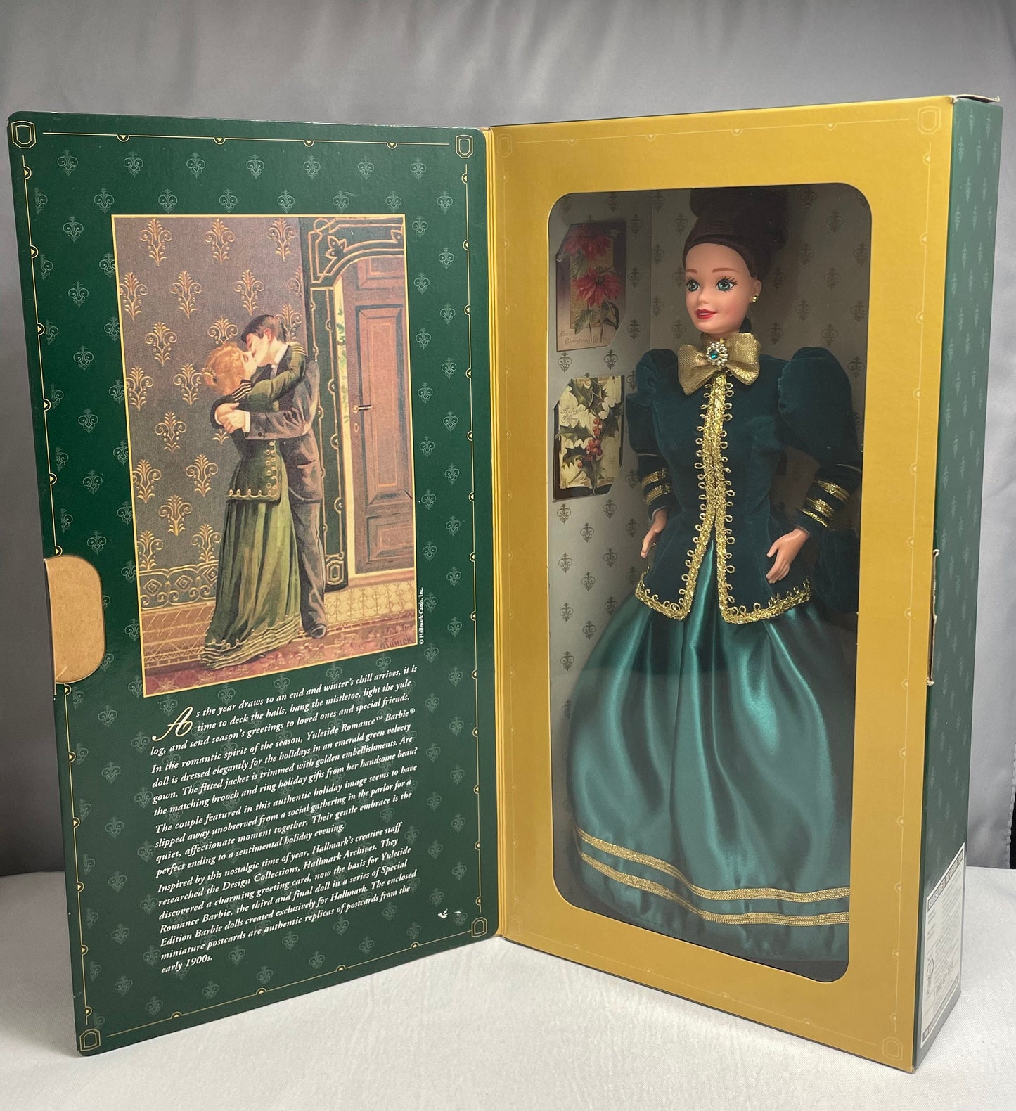 Yuletide Romance Barbie, Hallmark Special Edition, 1990's Collectible Barbies, Vintage Barbie Dolls, In Original Box