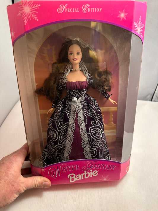 Winter Fantasy Barbie, 1996 Barbie Collectible, Mattel Barbie Dolls, Vintage Barbie Dolls