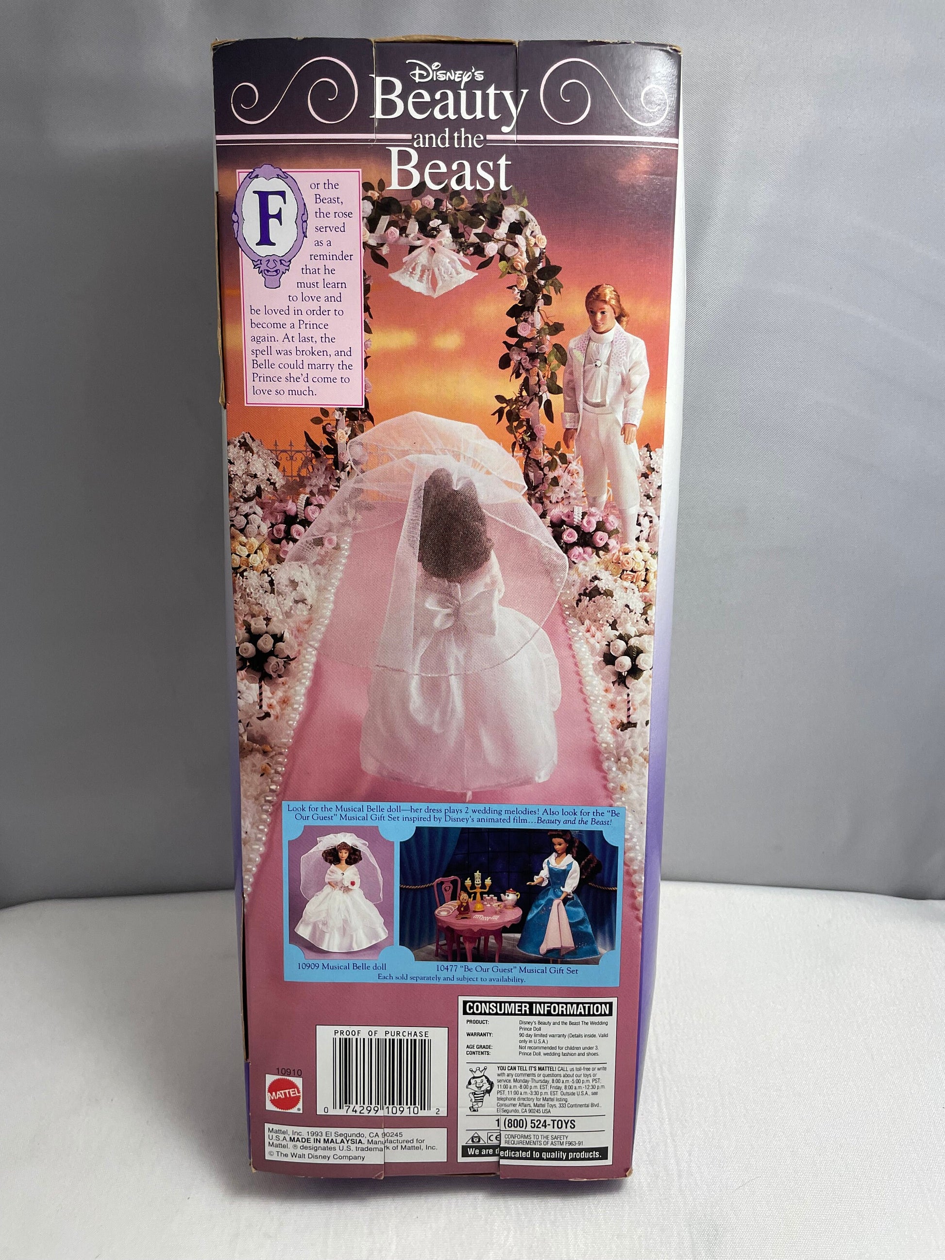 Vintage 1993 Disney's Beauty and the Beast The Wedding The Prince Doll, Vintage Collectible Mattel Doll, Disney Prince Doll