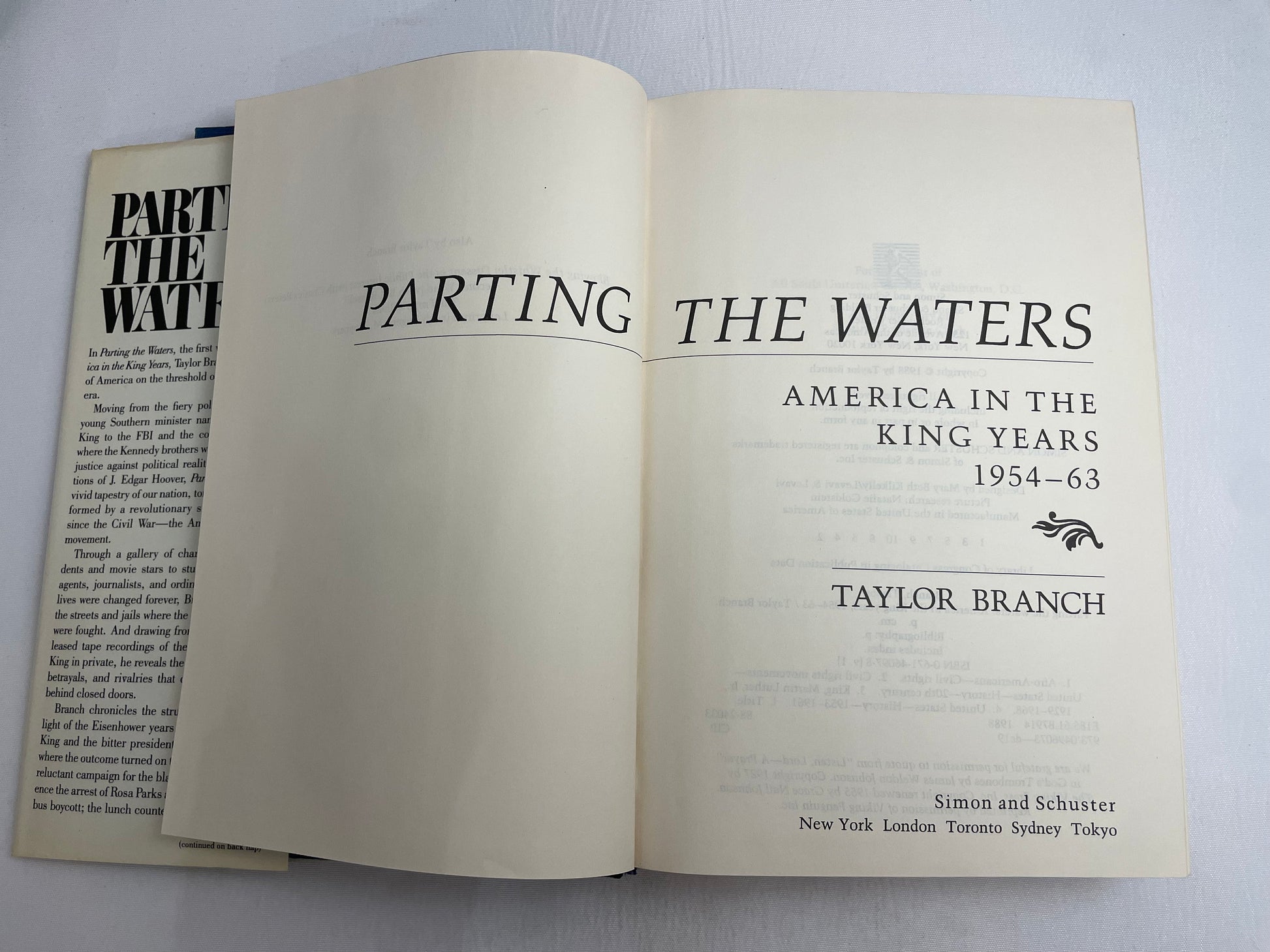 Parting the Waters, America In the King Years 1954-63 by Taylor Branch, 1988 First Edition, Rare Collectible Book