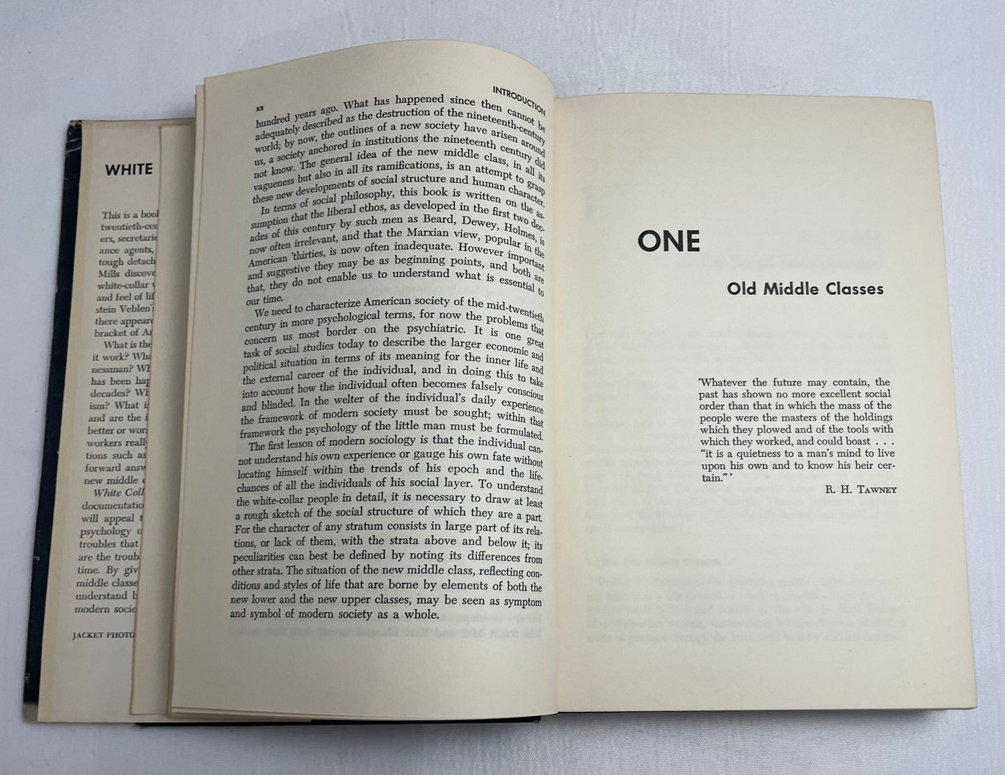 White Collar: The American Middle Classes by C. Wright Mills, 1953 Edition Hardcover, 20th Century America, Vintage Novel