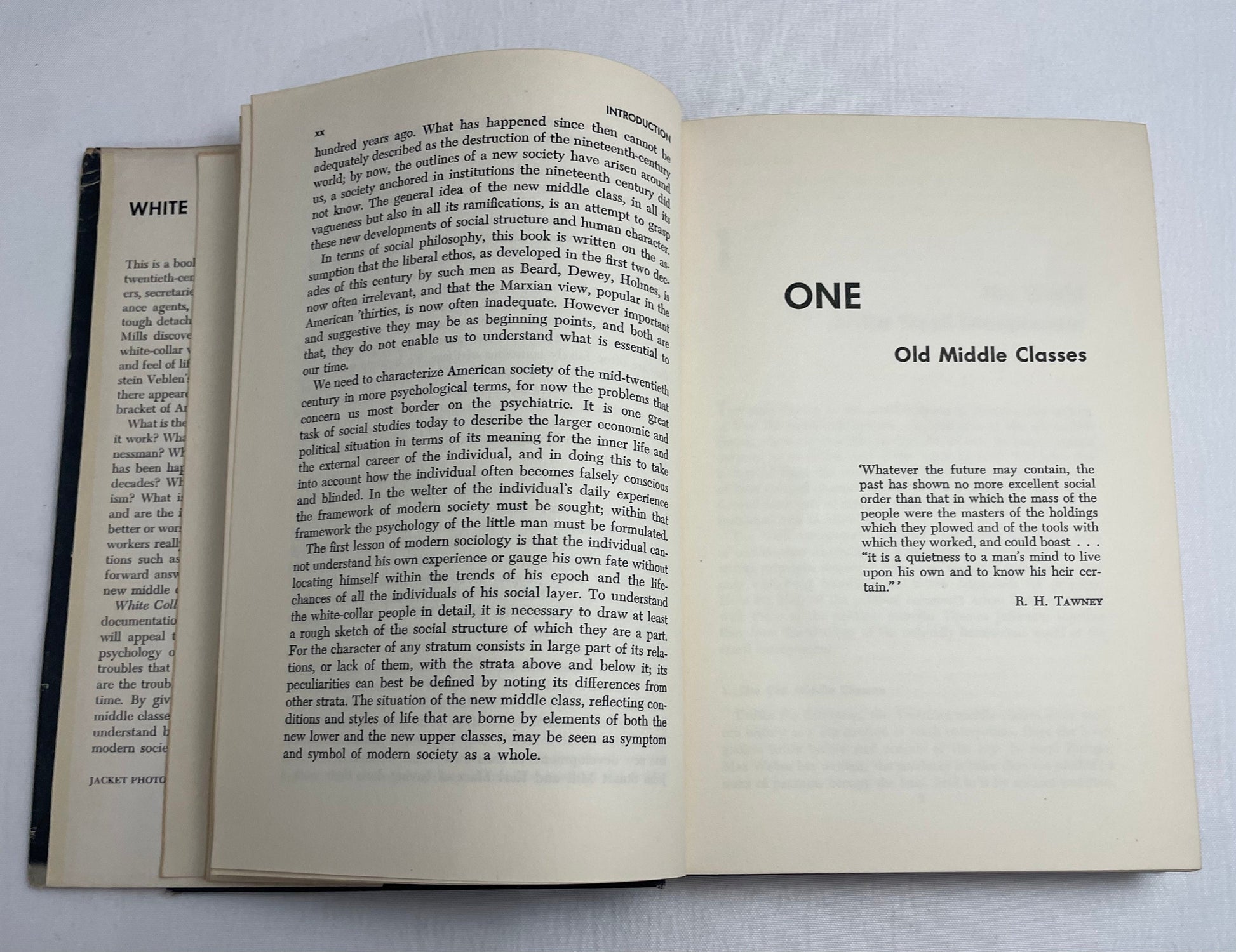 White Collar: The American Middle Classes by C. Wright Mills, 1953 Edition Hardcover, 20th Century America, Vintage Novel