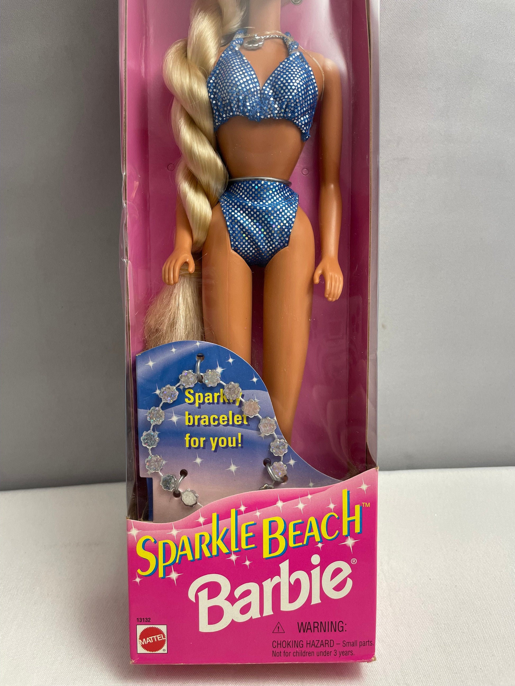 Sparkle Beach Barbie, RARE MISPRINT BARBIE, 1990's Barbie Collectible, Mattel Barbie Dolls, Vintage Barbies, Vintage Toys, Rare Doll