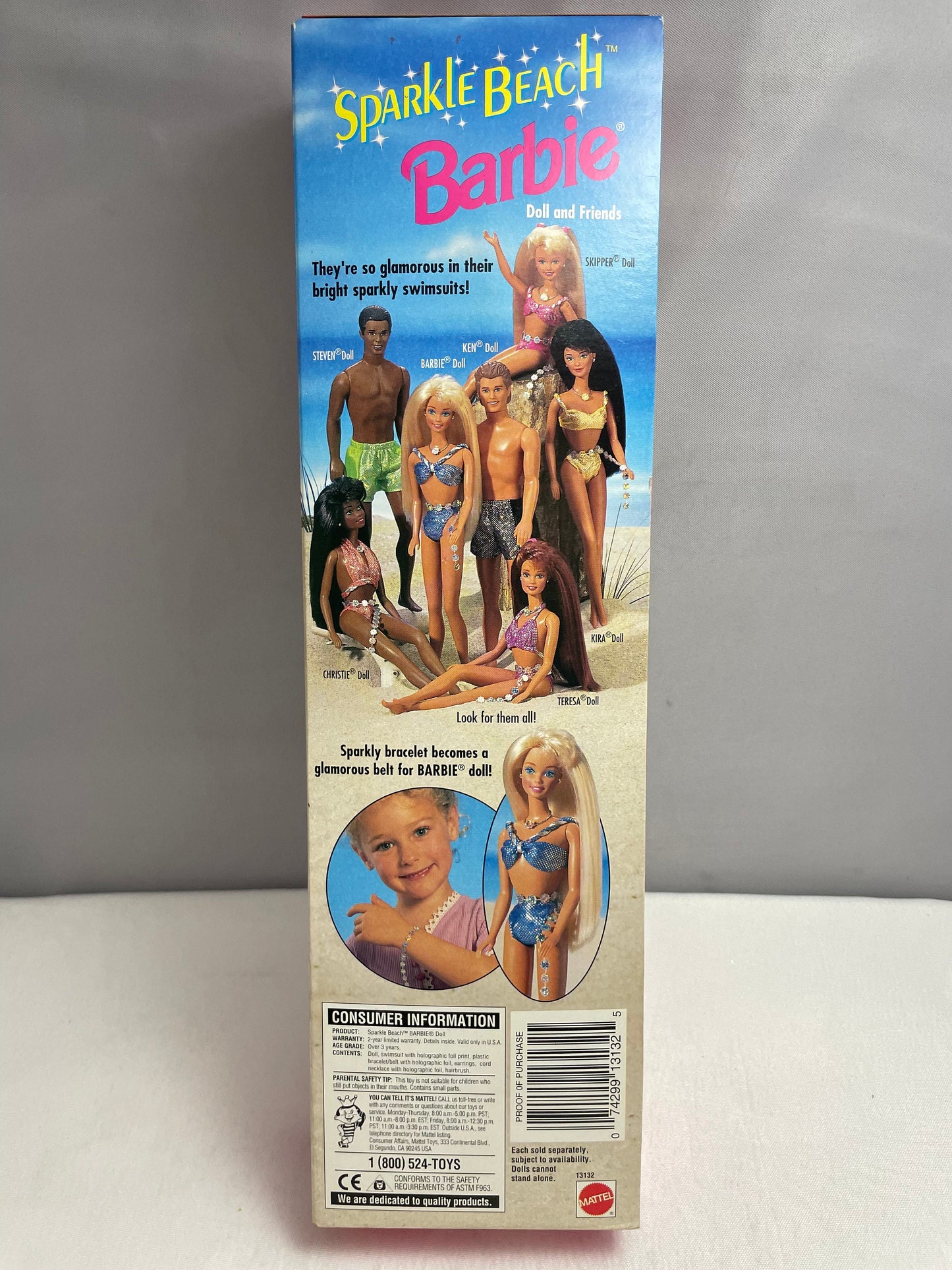 Sparkle Beach Barbie, RARE MISPRINT BARBIE, 1990's Barbie Collectible, Mattel Barbie Dolls, Vintage Barbies, Vintage Toys, Rare Doll