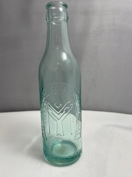 Antique Early 1900's Yetter & Moore Riverhead, N.Y. Contents 7 0Z. Glass Bottle, Vintage Glass, Collectible Glass