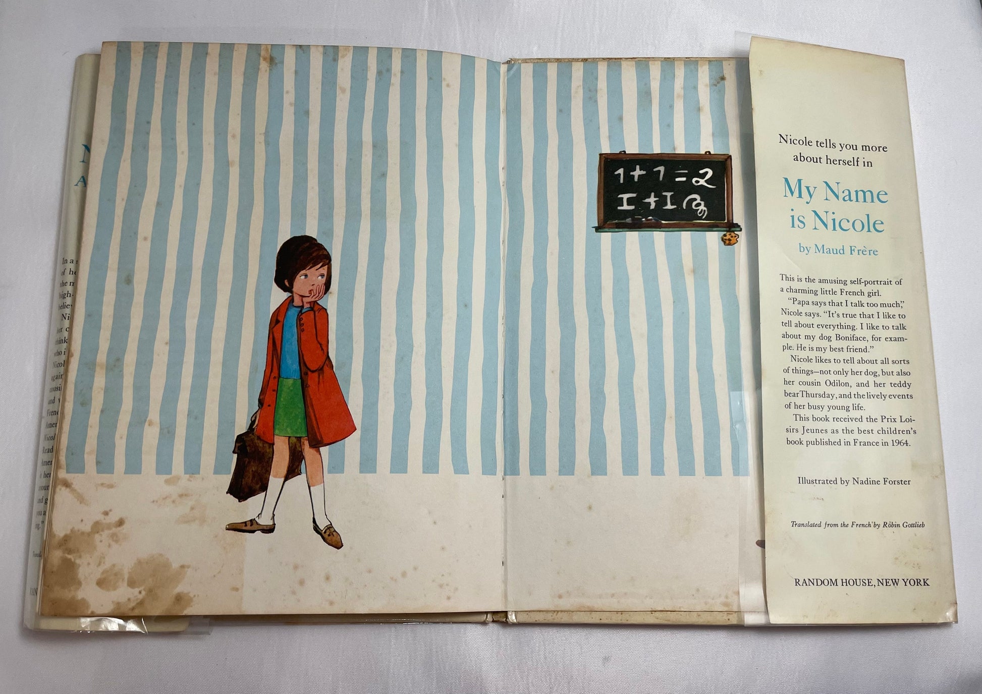 Nicole A Little French School Girl by Maud Frère, 1960's Book, Children's Book, Vintage Book, Collectibles, Illustrated Book, 1966, Classic