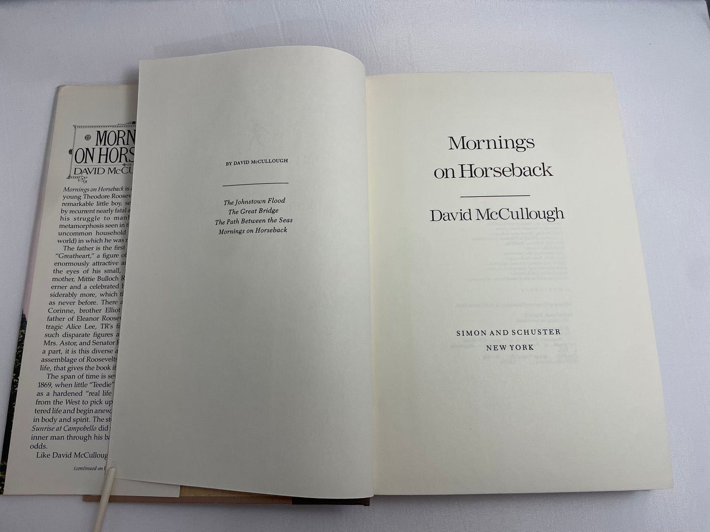 Mornings On Horseback by David McCullough, First Edition 1981, Hardcover, Vintage Collectible