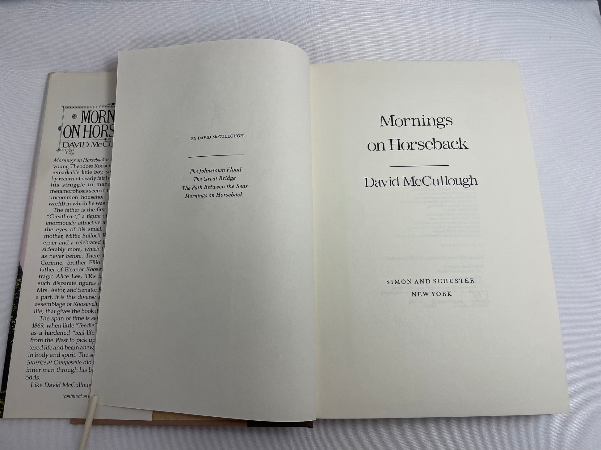 Mornings On Horseback by David McCullough, First Edition 1981, Hardcover, Vintage Collectible