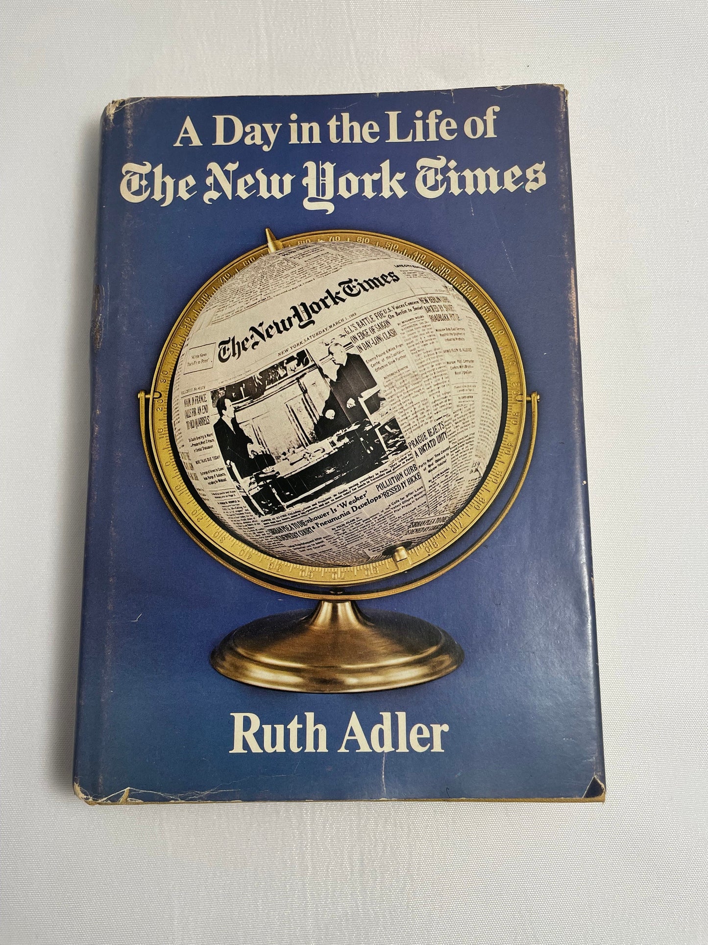 A Day in the Life of The New York Times by With Adler, 1971 First Edition, Vintage Book, Hardcover