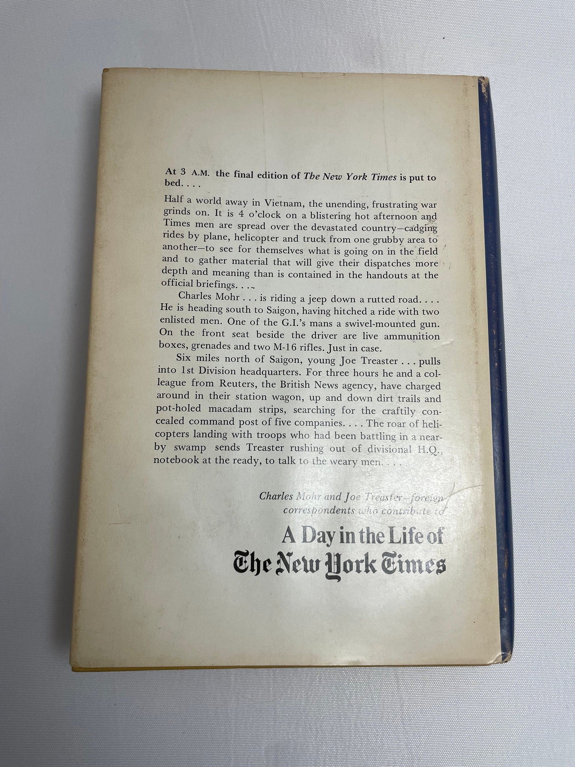 A Day in the Life of The New York Times by With Adler, 1971 First Edition, Vintage Book, Hardcover