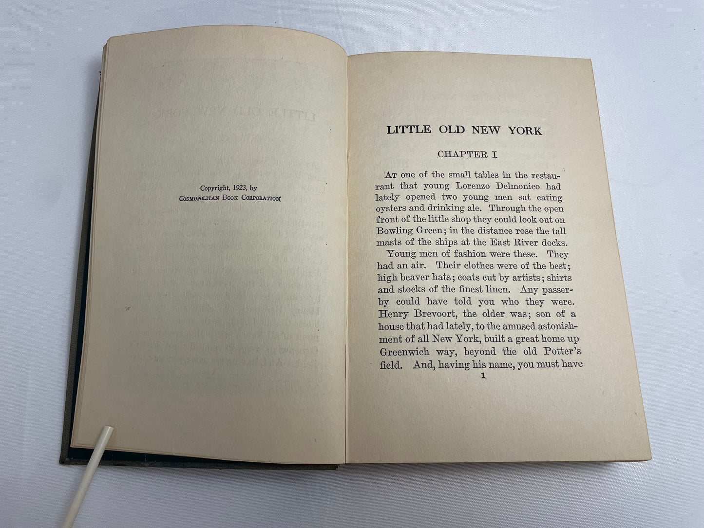 Little Old New York by Rida Johnson Young, Illustrated Photoplay, Copyright 1923, Leather Cover, Collectible Vintage Book