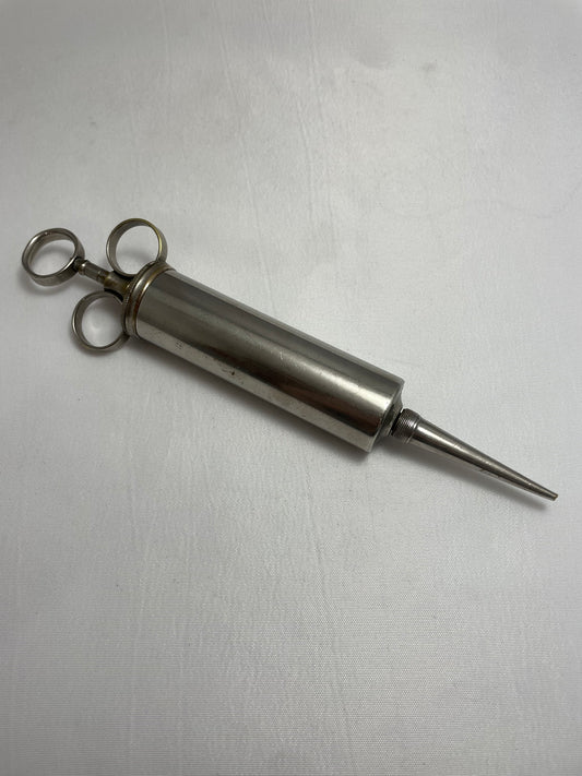 Early 1900's Antique Metal Syringe - Rare Collectible - Medical Devices - Medical Instrument - Vintage