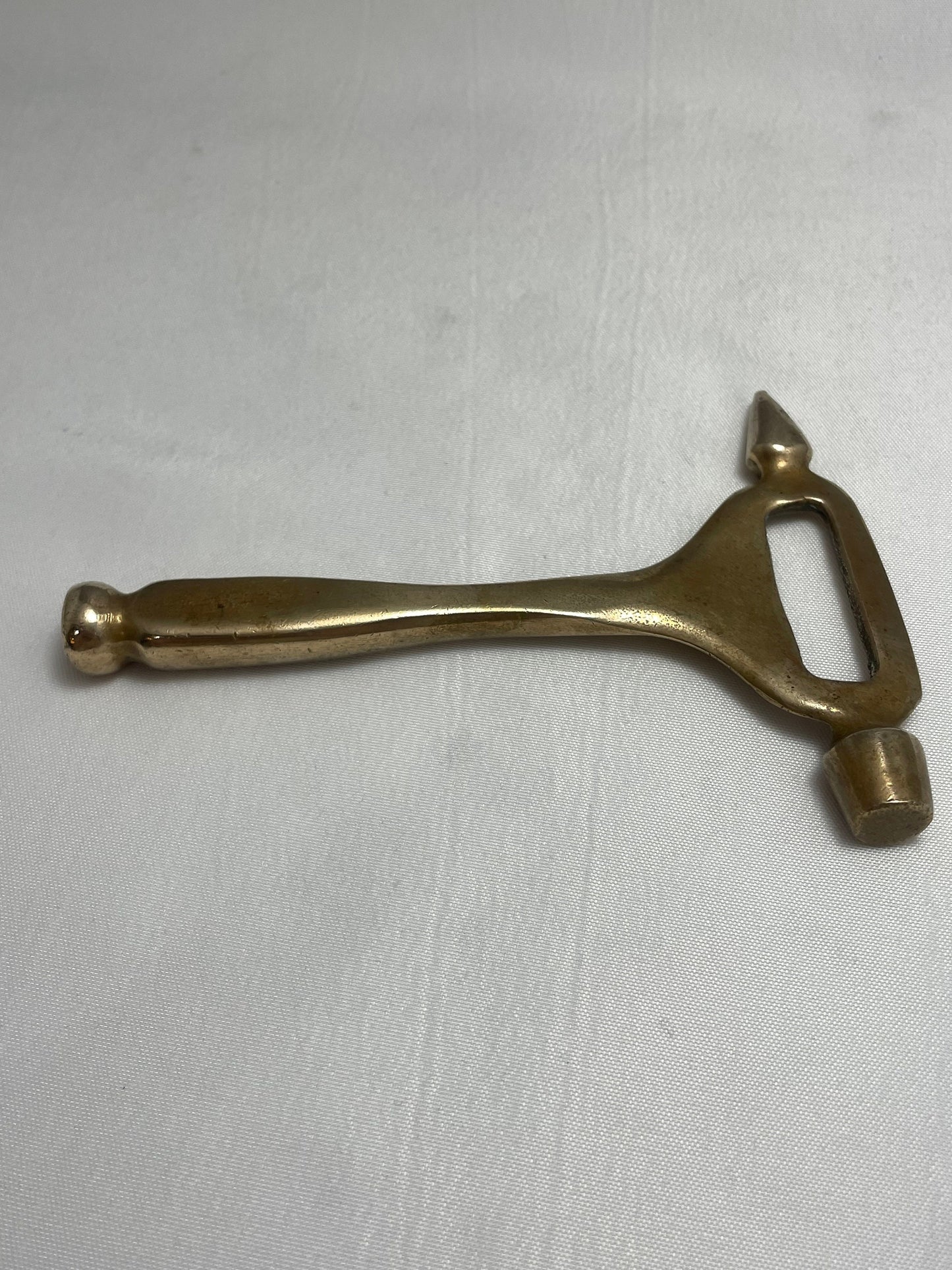 Vintage 1990's Brass Muddler Hammer Ice Chipper & Bottle Opener