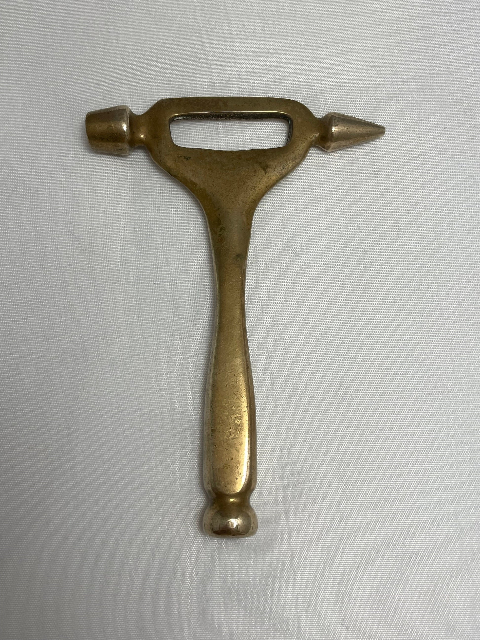 Vintage 1990's Brass Muddler Hammer Ice Chipper & Bottle Opener