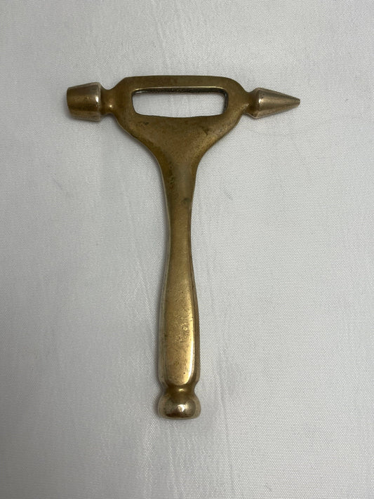 Vintage 1990's Brass Muddler Hammer Ice Chipper & Bottle Opener