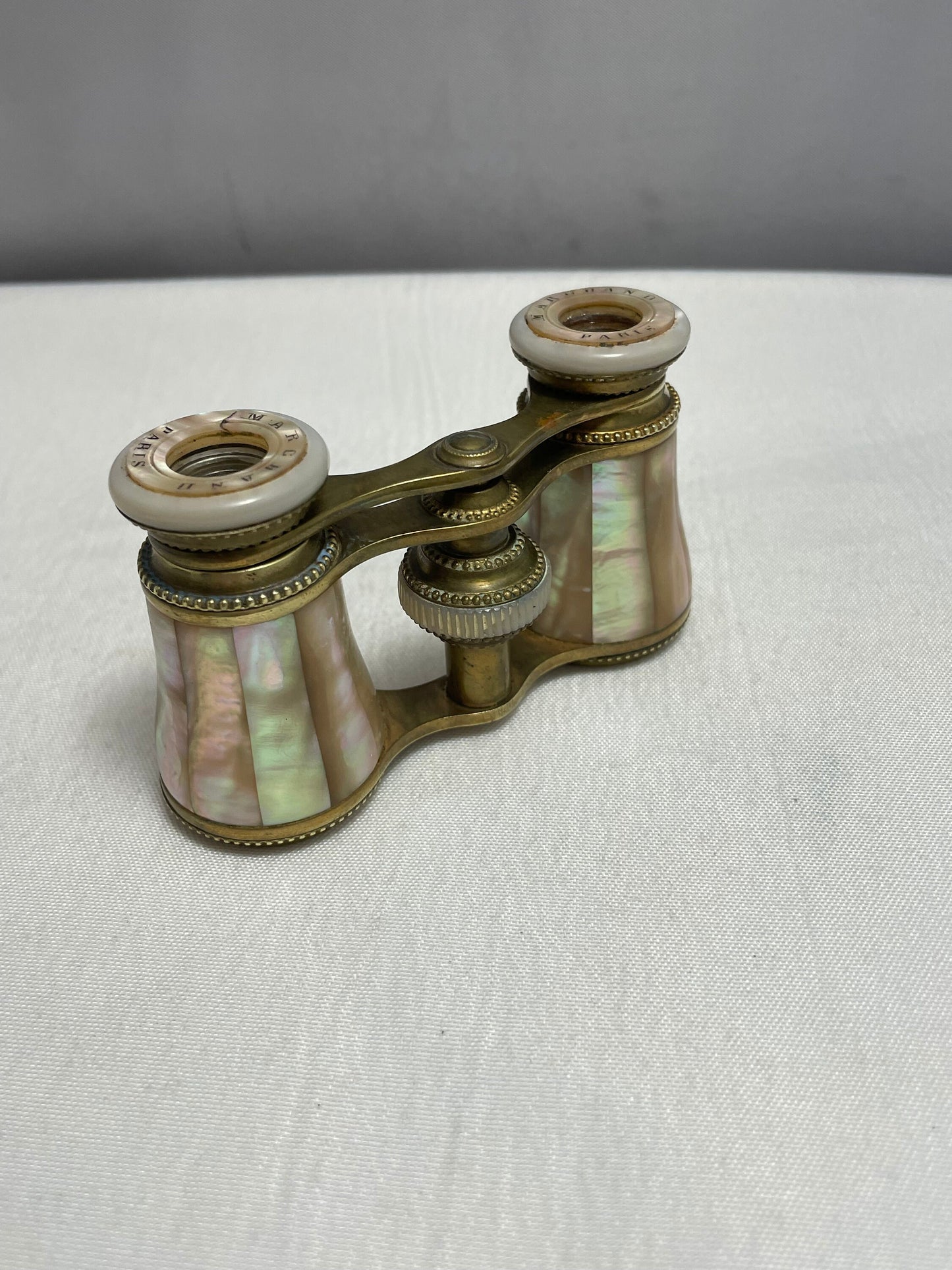 Rare 1890 Mother of Pearl Opera Glasses by LeMaire Paris French Antique, 19th Century Antiques, Gilded Brass