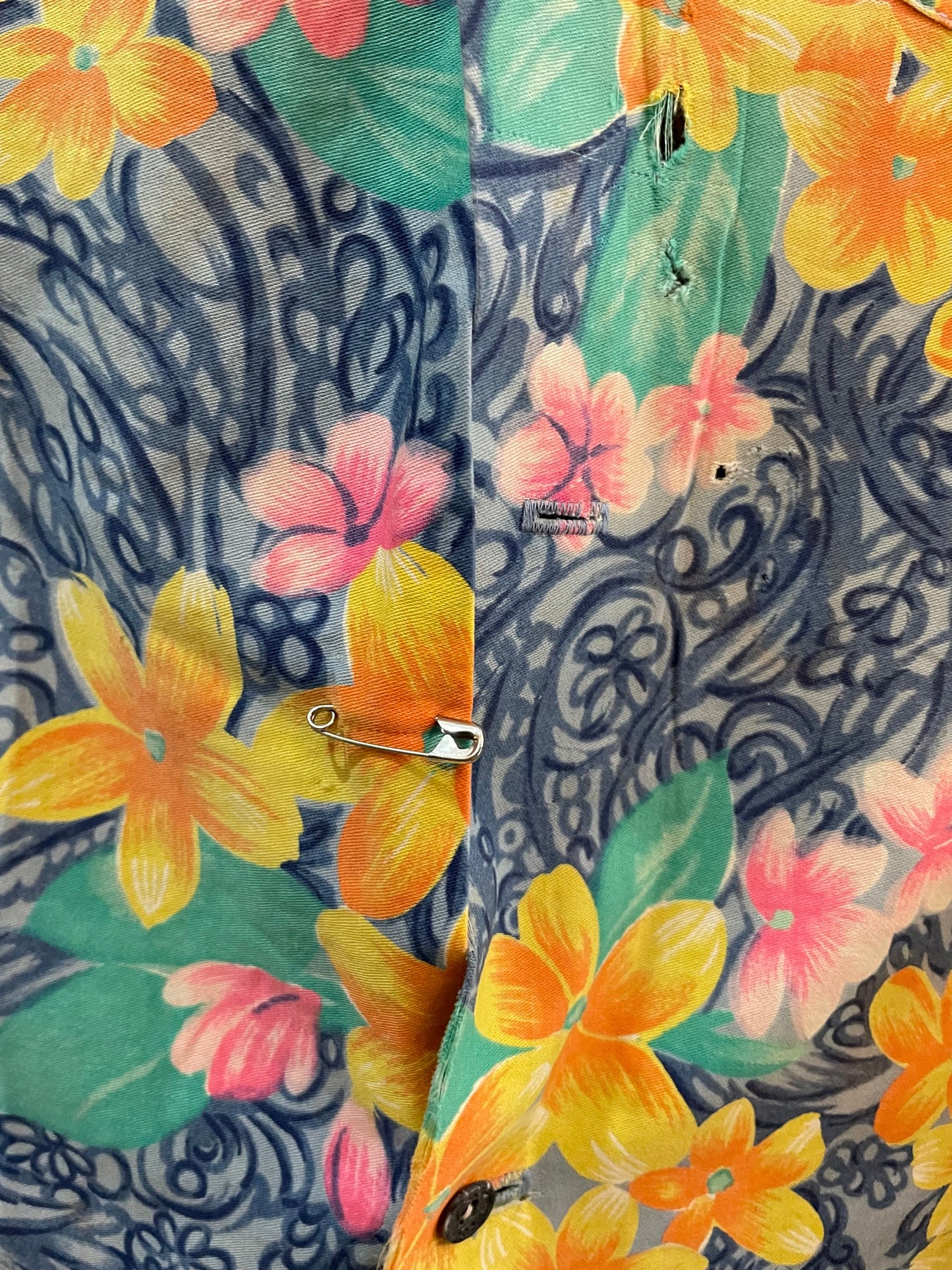 Vintage Multicolored Floral Hawaiian Shirt Made in Hawaii, Hawaiian Shirt, Button Down Shirt, Vintage Clothing