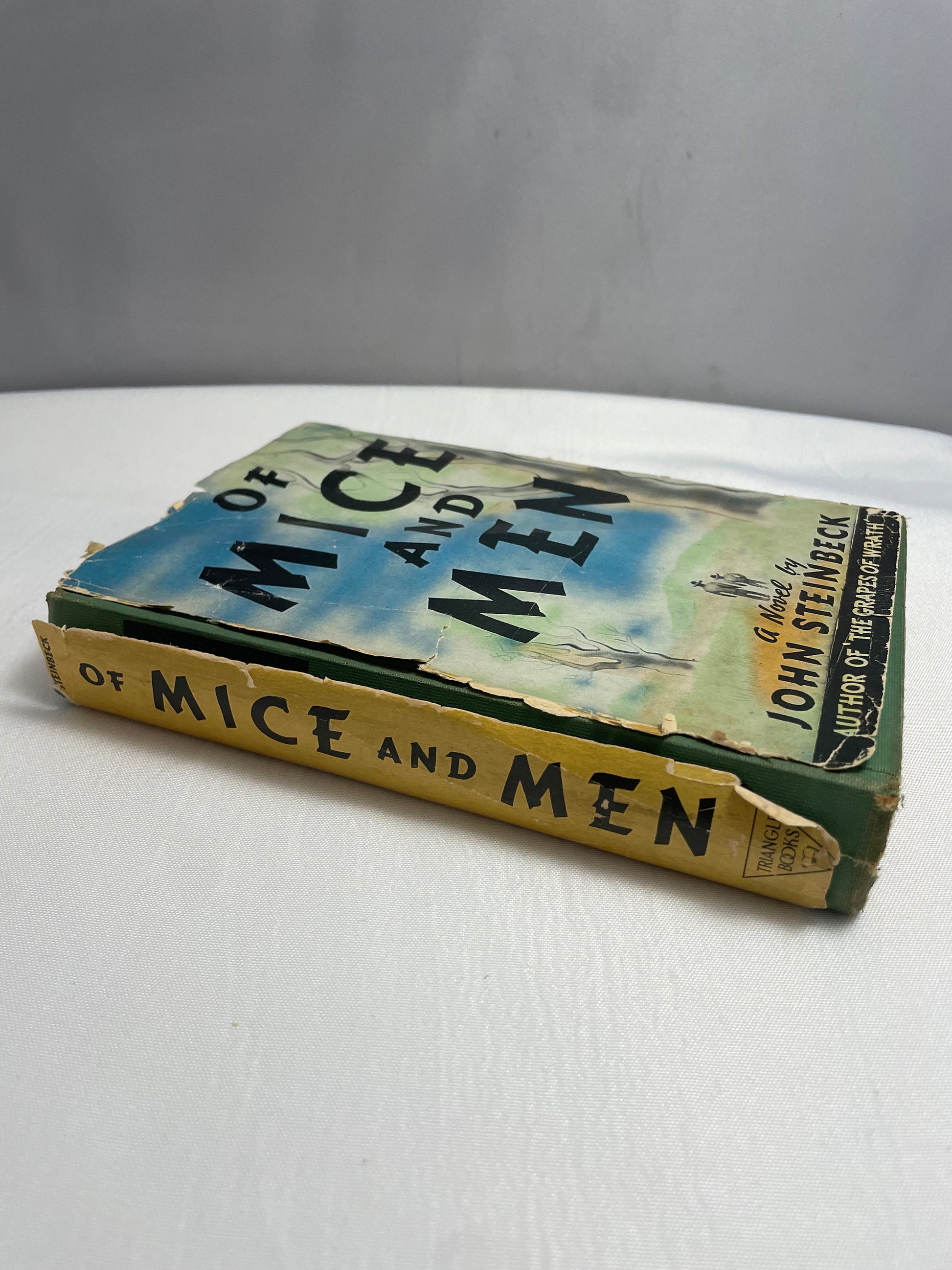 1937 Edition Of Mice and Men a Novel by John Steinbeck, Hardcover, Rare Collectible Antique Books