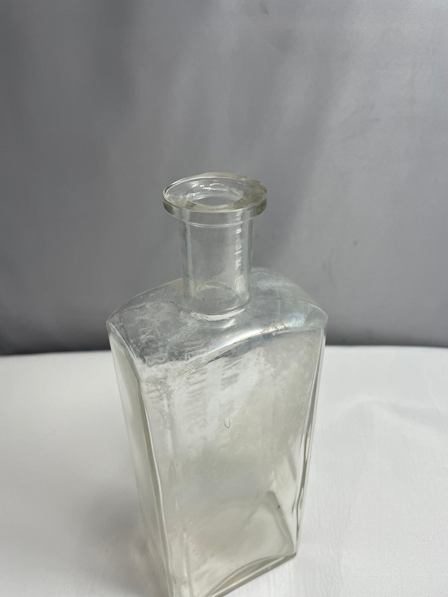 Vintage Clear Glass Bottle, WM B. River & Son CO. Manufacturing Chemists New York, Collectible Glass, Home Decor, Antique Glass, Late 1800's