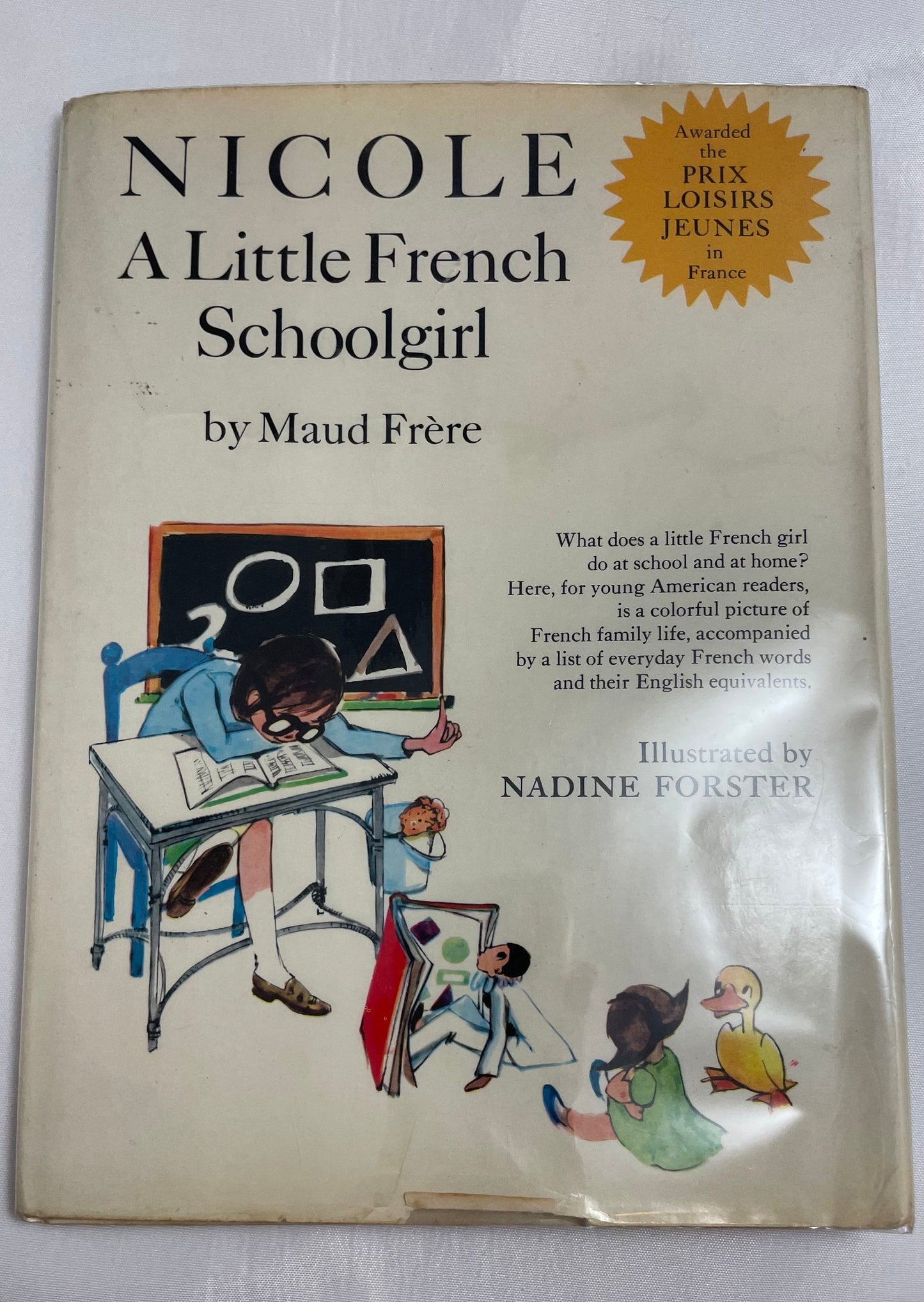 Nicole A Little French School Girl by Maud Frère, 1960's Book, Children's Book, Vintage Book, Collectibles, Illustrated Book, 1966, Classic