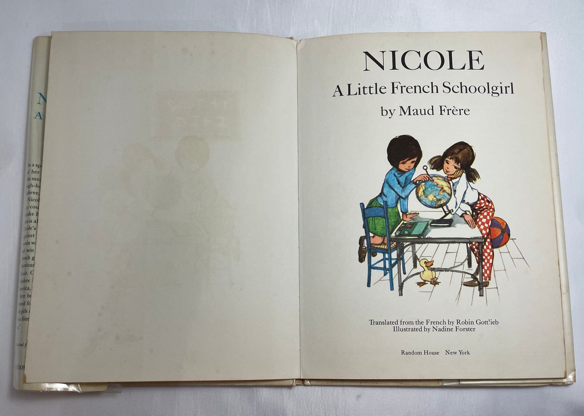 Nicole A Little French School Girl by Maud Frère, 1960's Book, Children's Book, Vintage Book, Collectibles, Illustrated Book, 1966, Classic